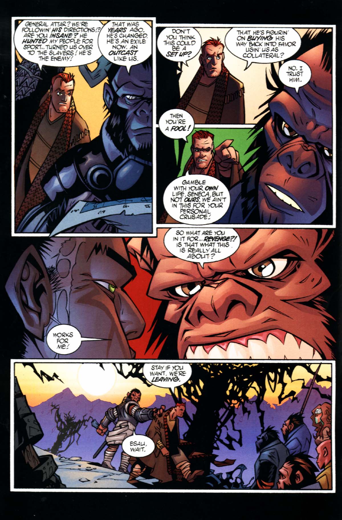 Read online Planet of the Apes: The Human War comic -  Issue #3 - 4
