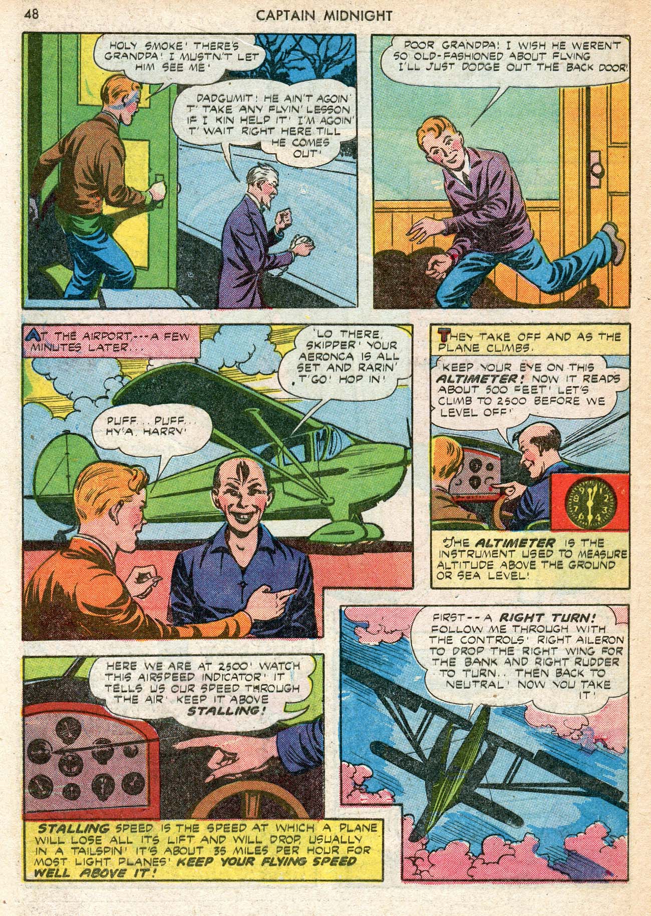 Read online Captain Midnight (1942) comic -  Issue #12 - 48