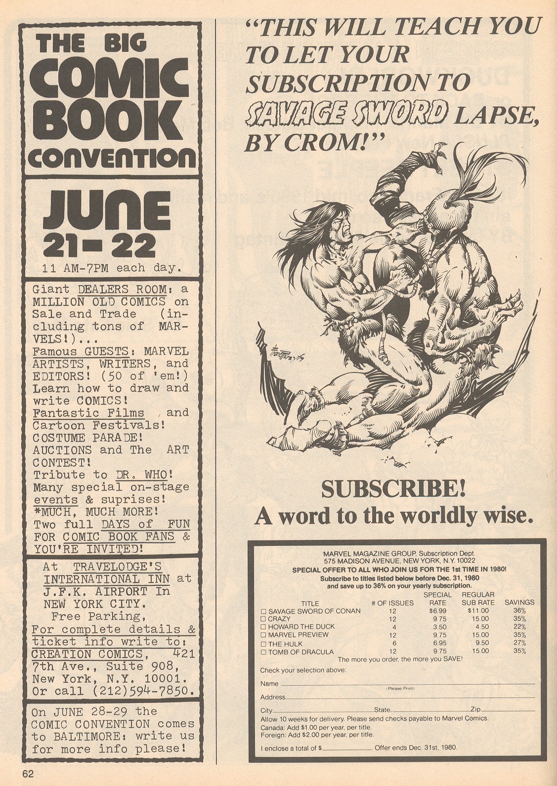 Read online The Savage Sword Of Conan comic -  Issue #54 - 62