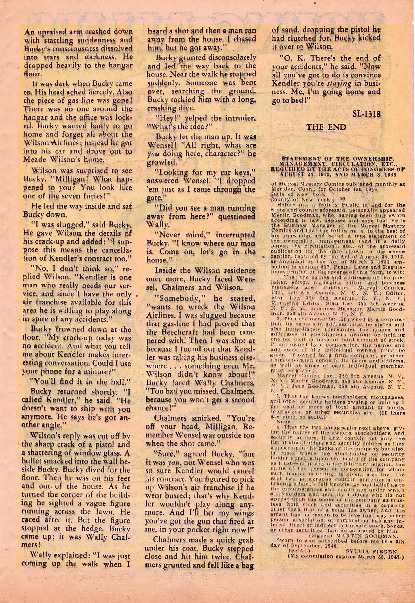 Read online Marvel Mystery Comics comic -  Issue #81 - 34