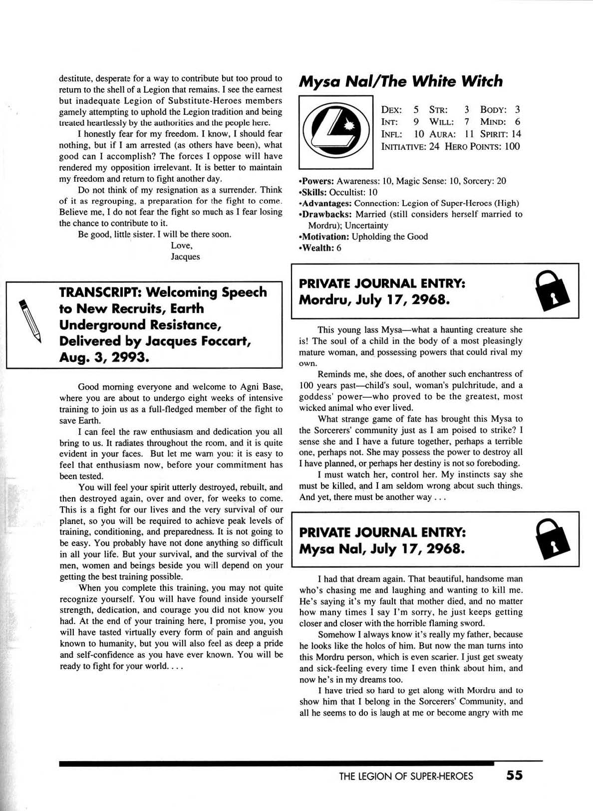 Read online 2995: The Legion of Super-Heroes Sourcebook comic -  Issue # TPB - 56