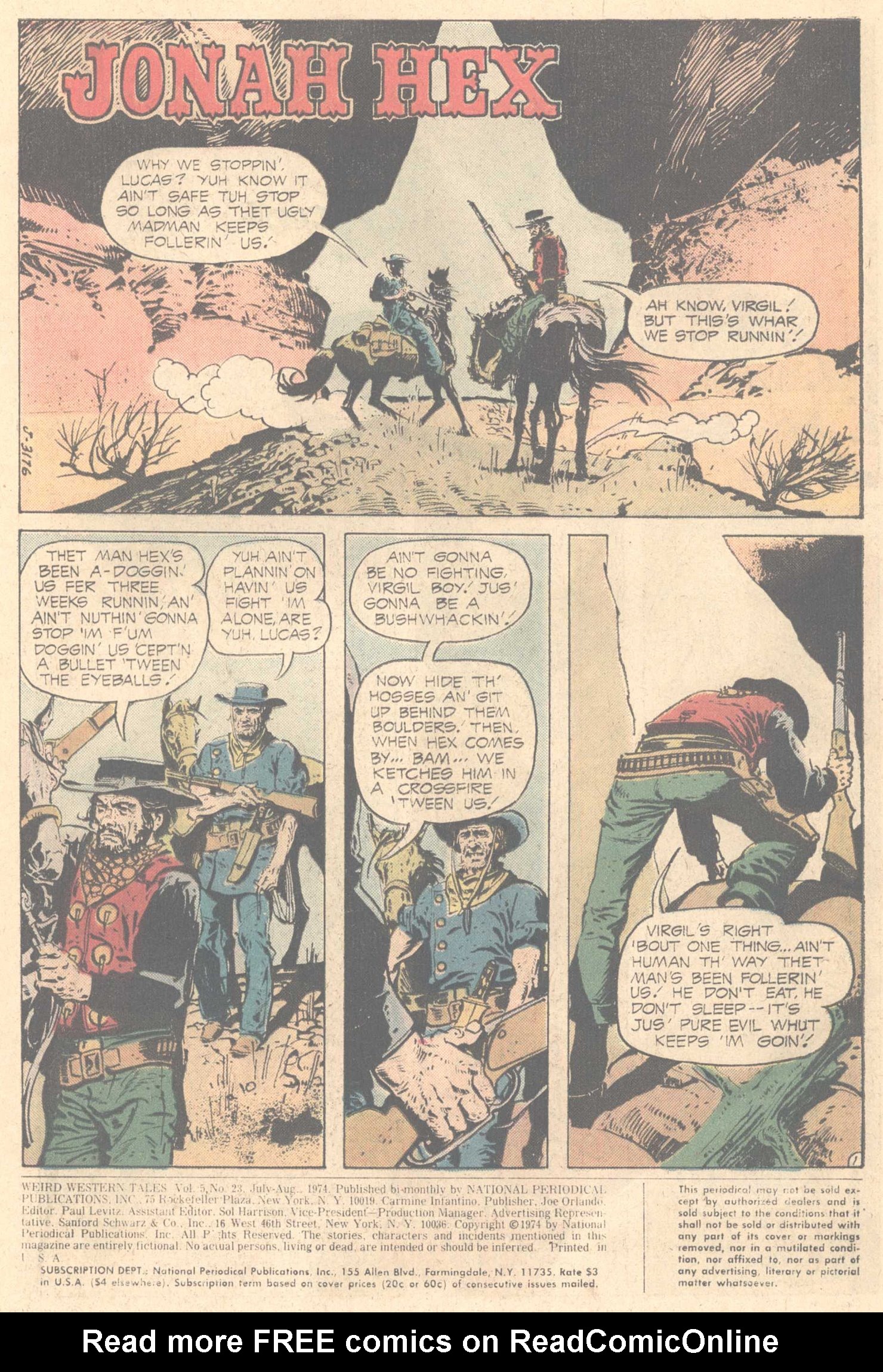 Read online Weird Western Tales (1972) comic -  Issue #23 - 3