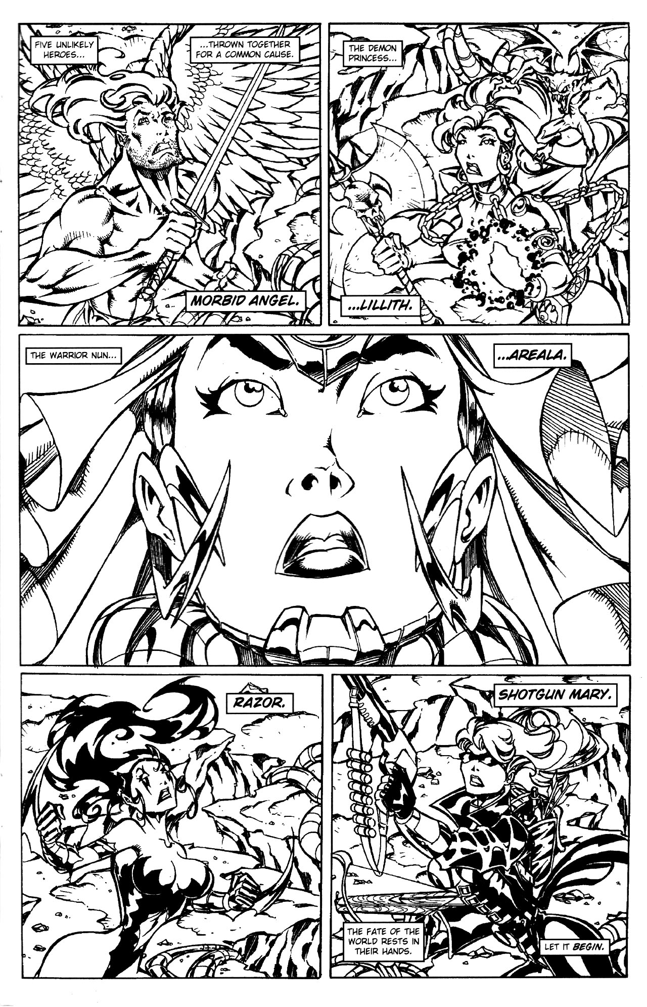 Read online Razor and Warrior Nun Areala: Dark Prophecy comic -  Issue #4 - 3