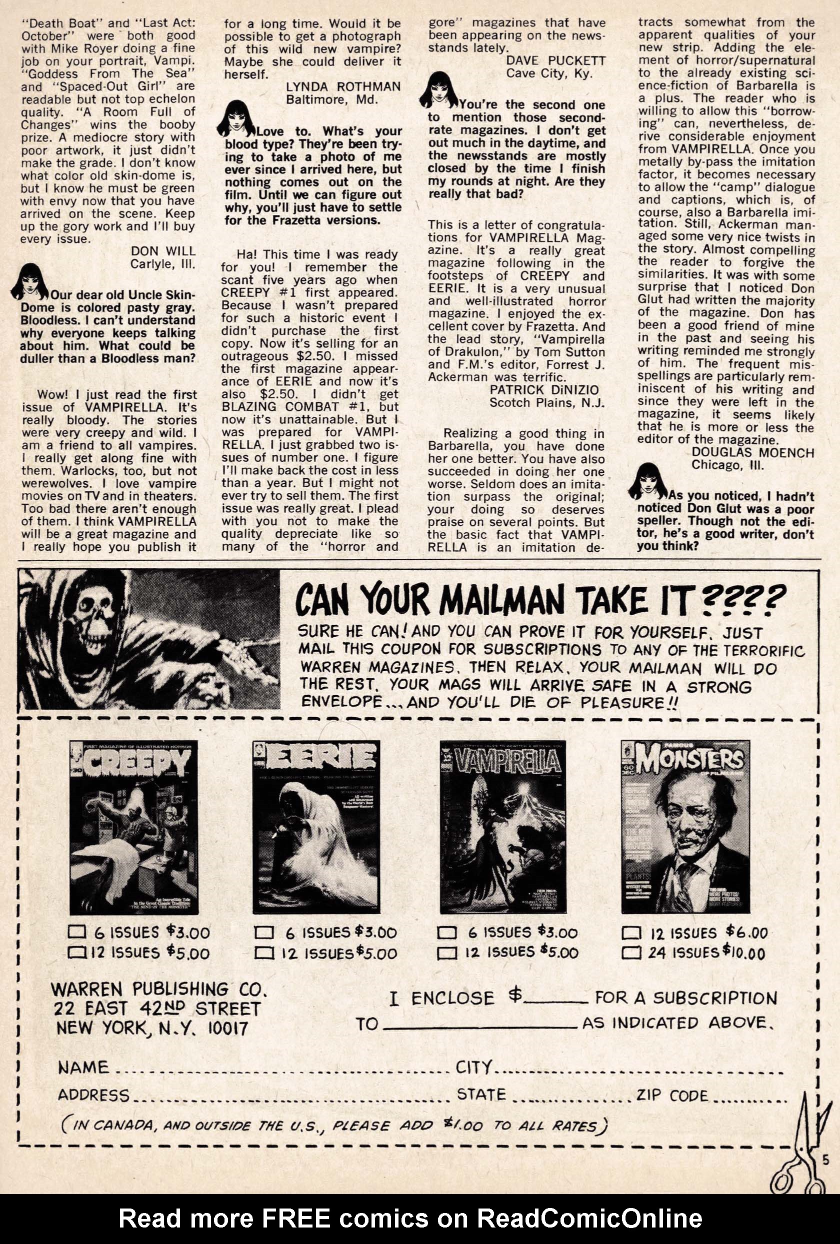 Read online Vampirella (1969) comic -  Issue #3 - 5