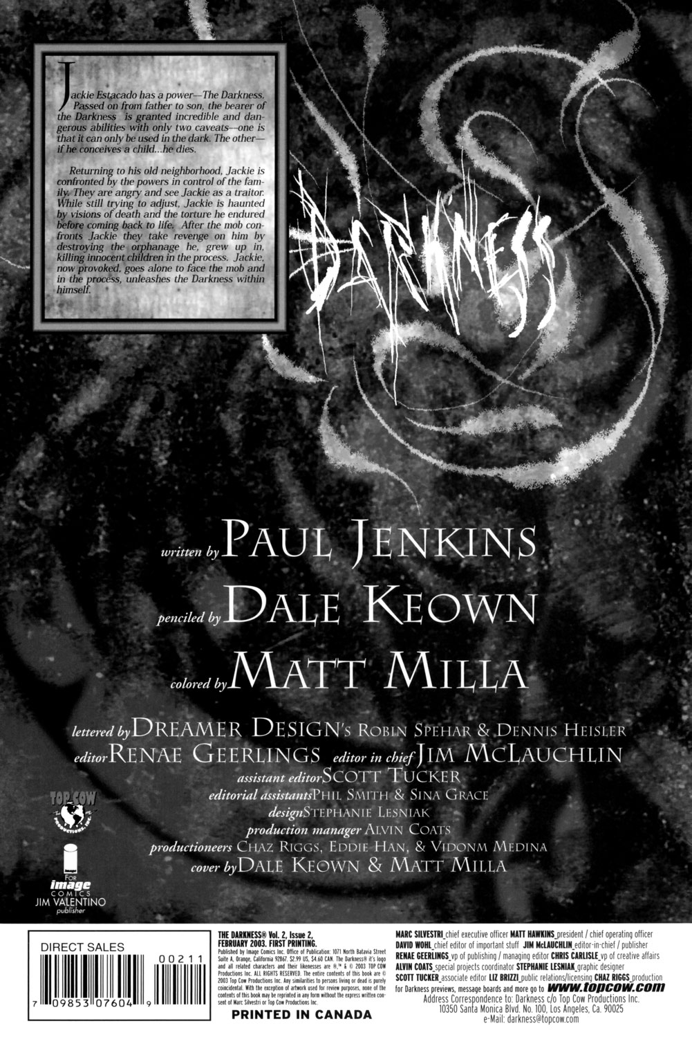 Read online The Darkness (2002) comic -  Issue #2 - 2