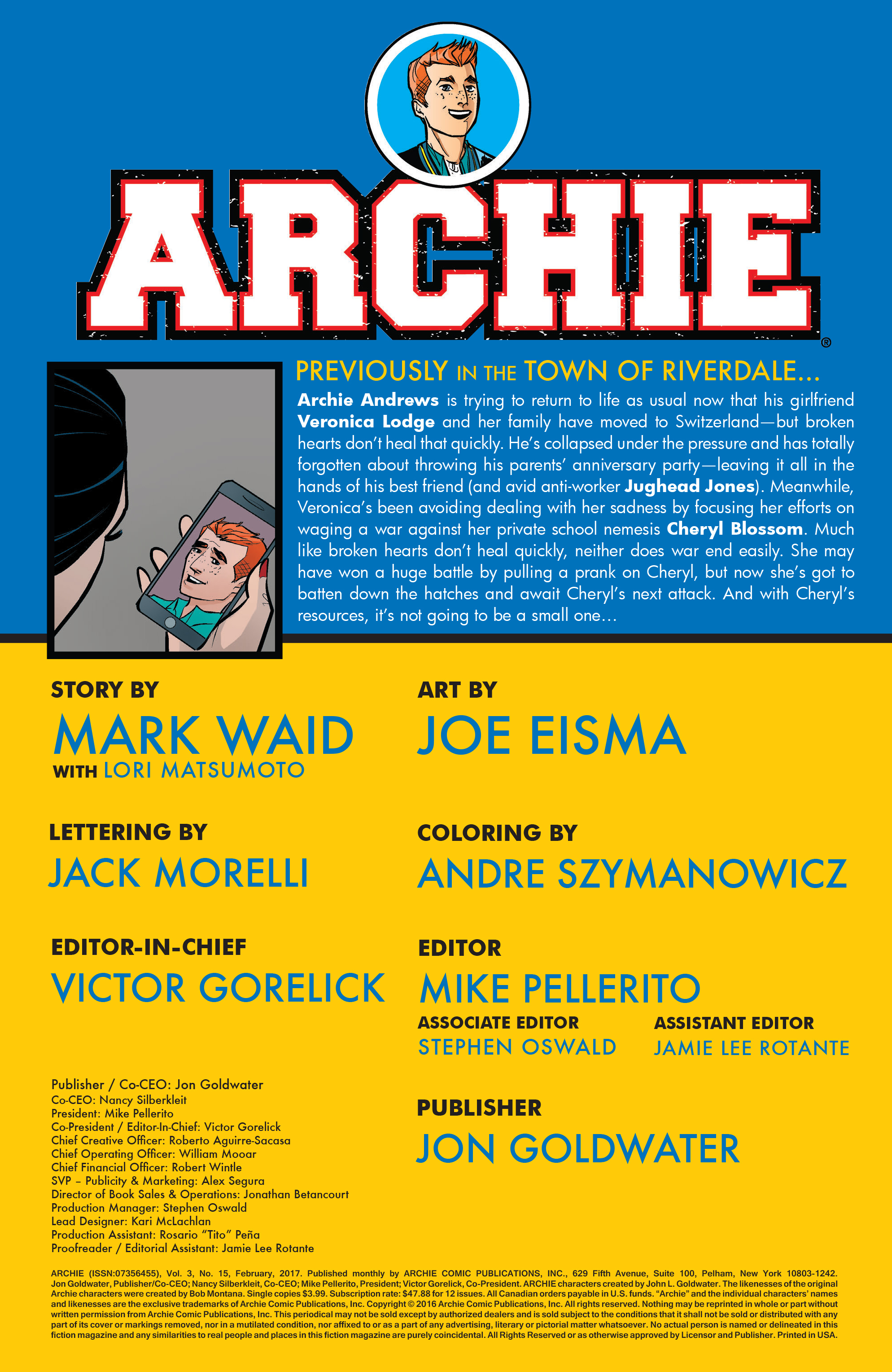 Read online Archie (2015) comic -  Issue #15 - 2