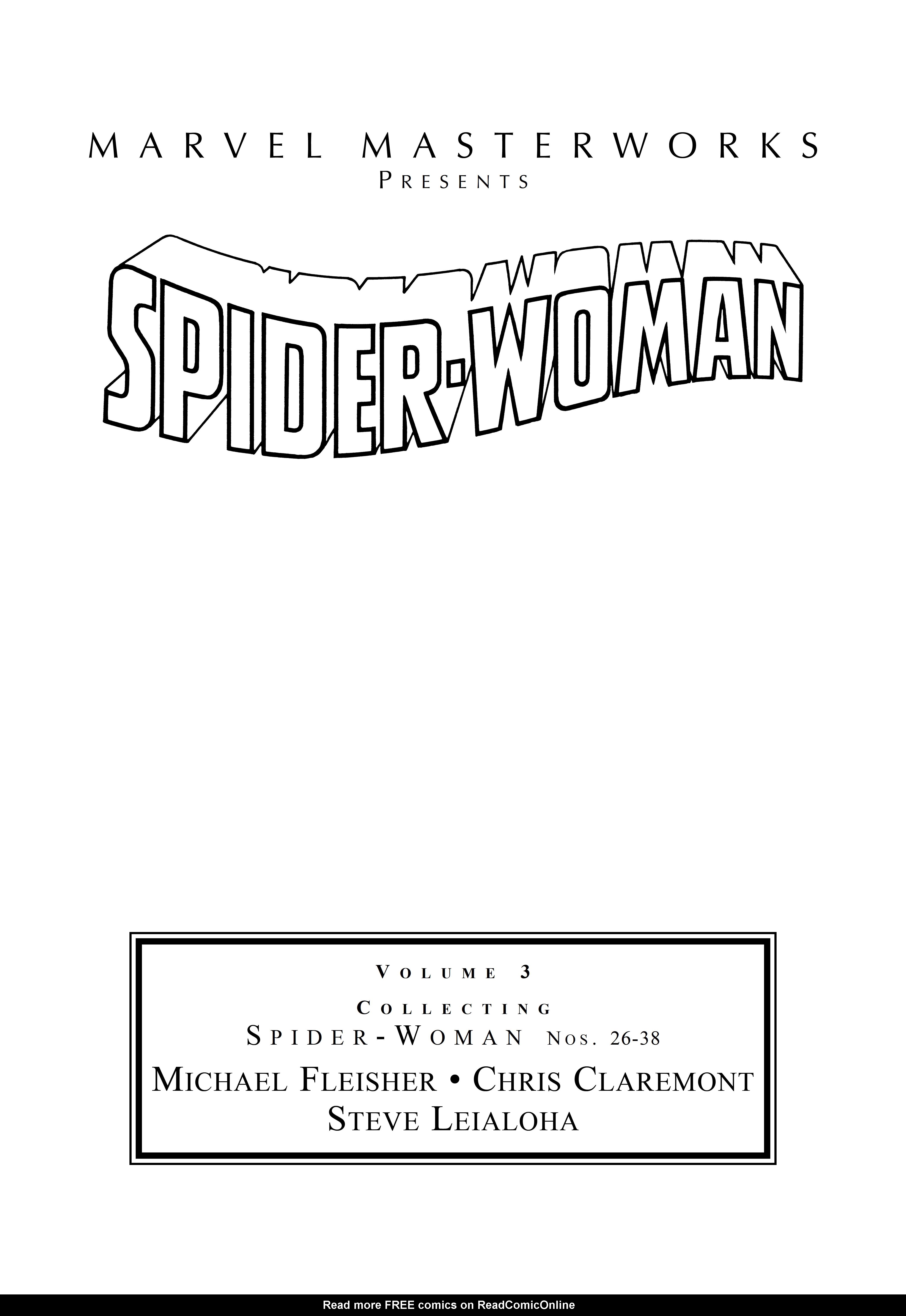 Read online Marvel Masterworks: Spider-Woman comic -  Issue # TPB 3 (Part 1) - 2