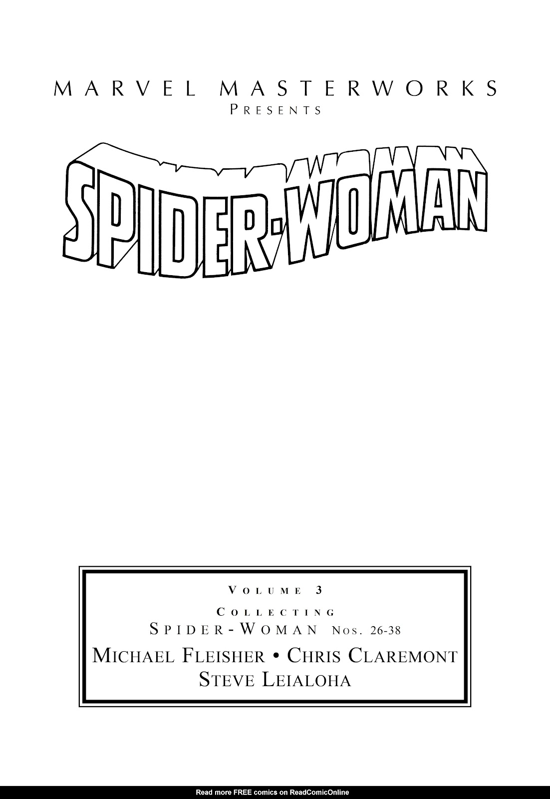 Marvel Masterworks: Spider-Woman issue TPB 3 (Part 1) - Page 2