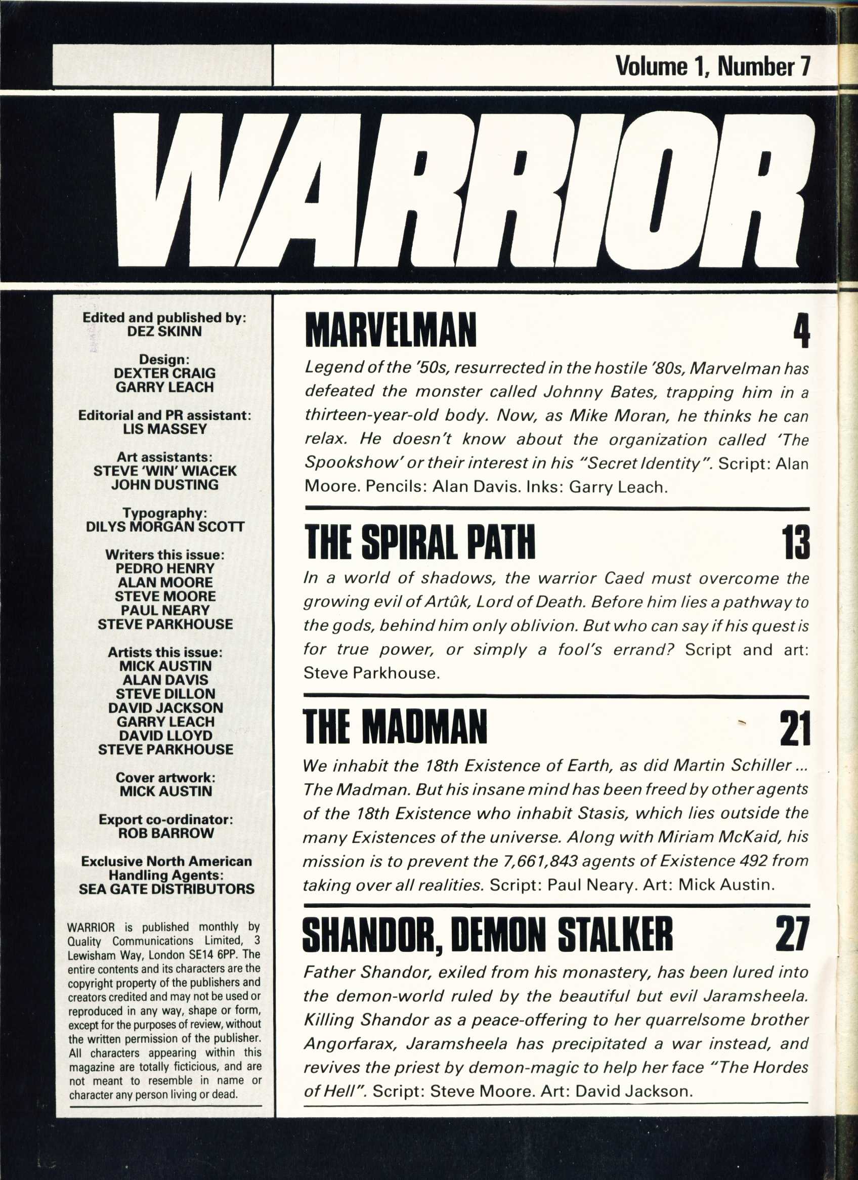 Read online Warrior comic -  Issue #7 - 2