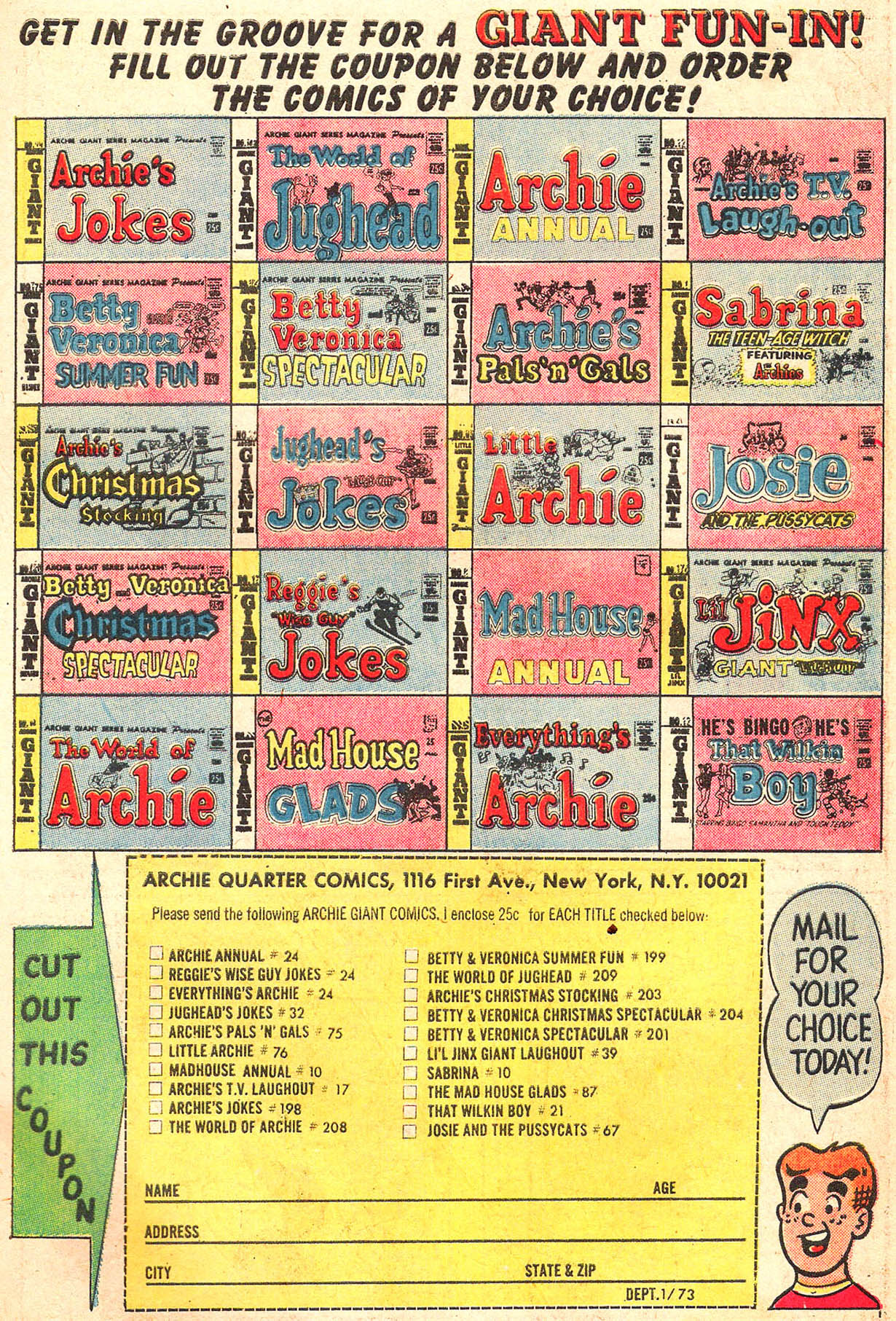 Read online Archie Giant Series Magazine comic -  Issue #203 - 31