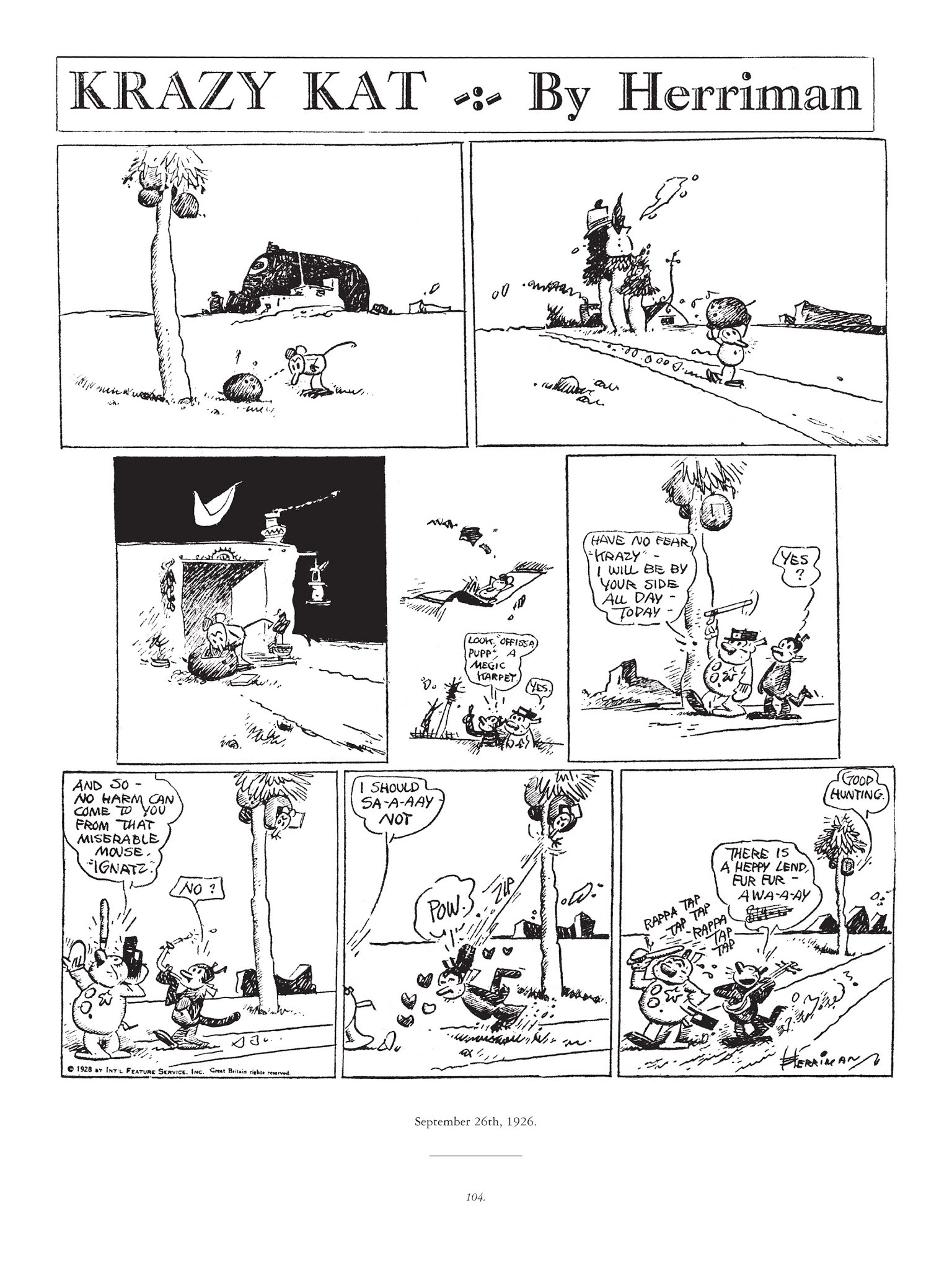 Read online Krazy & Ignatz comic -  Issue # TPB 4 - 105