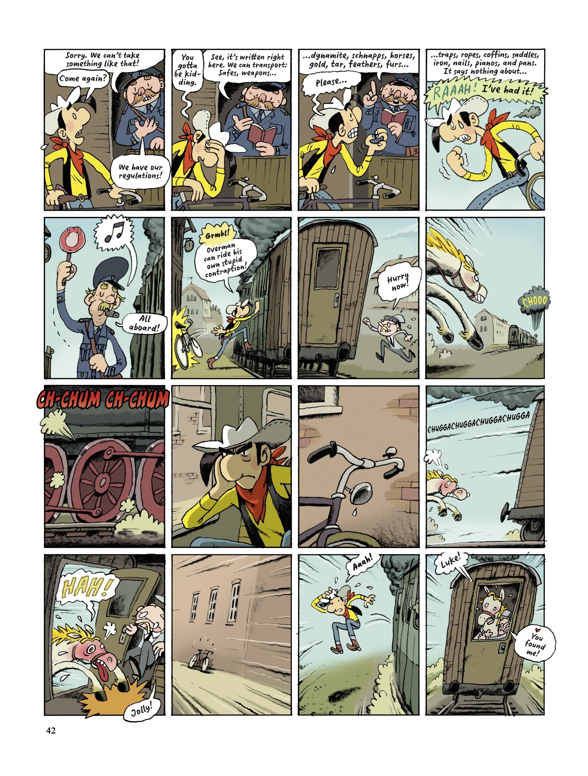 Read online Lucky Luke Saddles Up comic -  Issue # TPB - 42