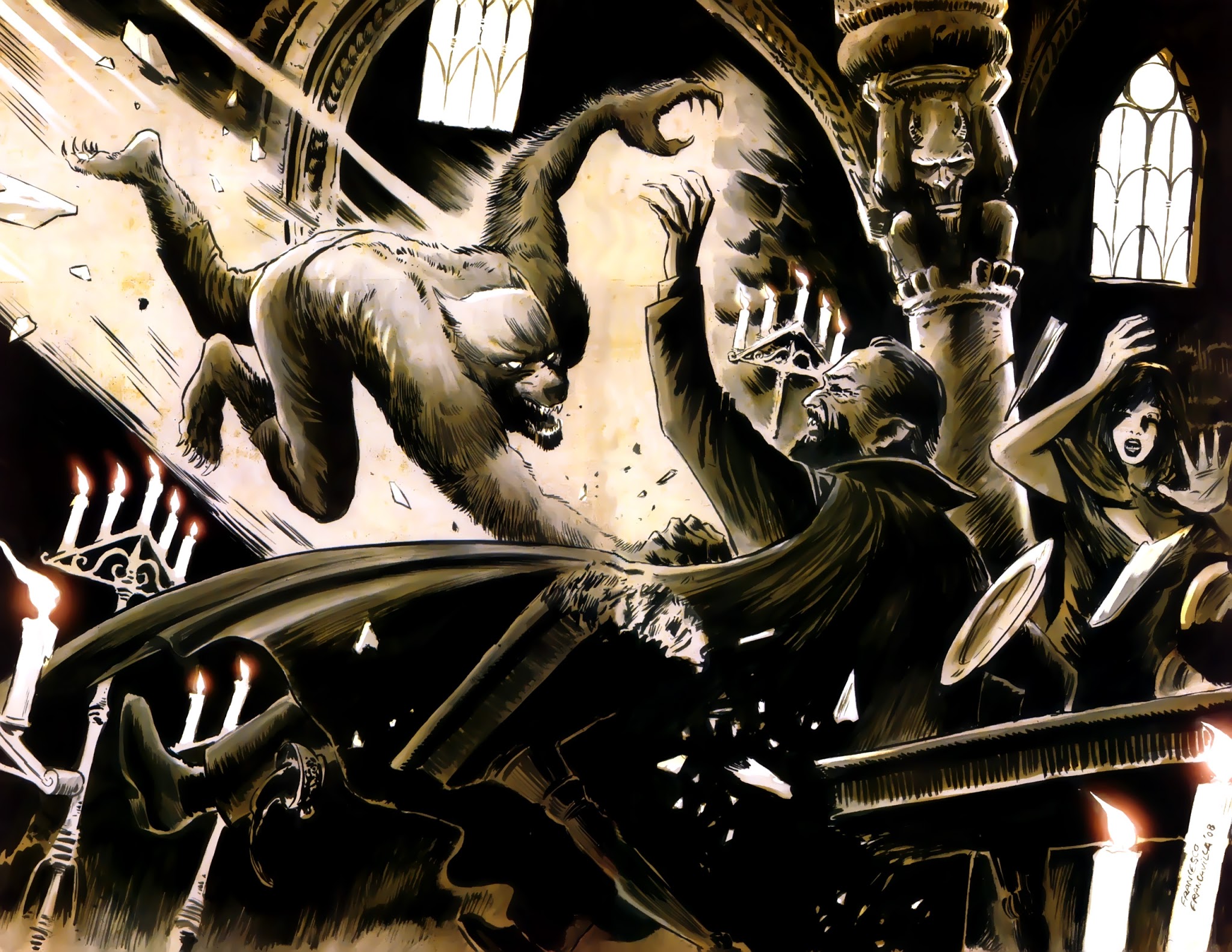 Read online Frank Frazetta's Dracula Meets the Wolfman comic -  Issue # Full - 14