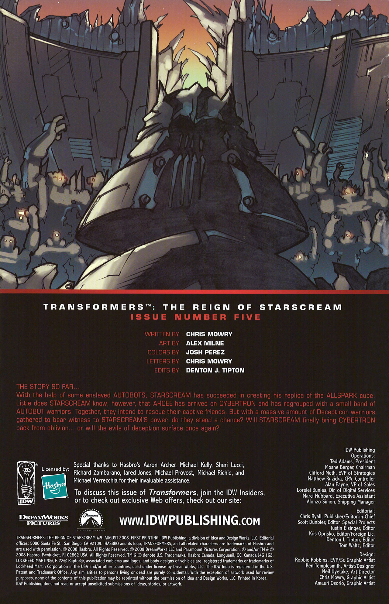 Read online Transformers: The Reign of Starscream comic -  Issue #5 - 3