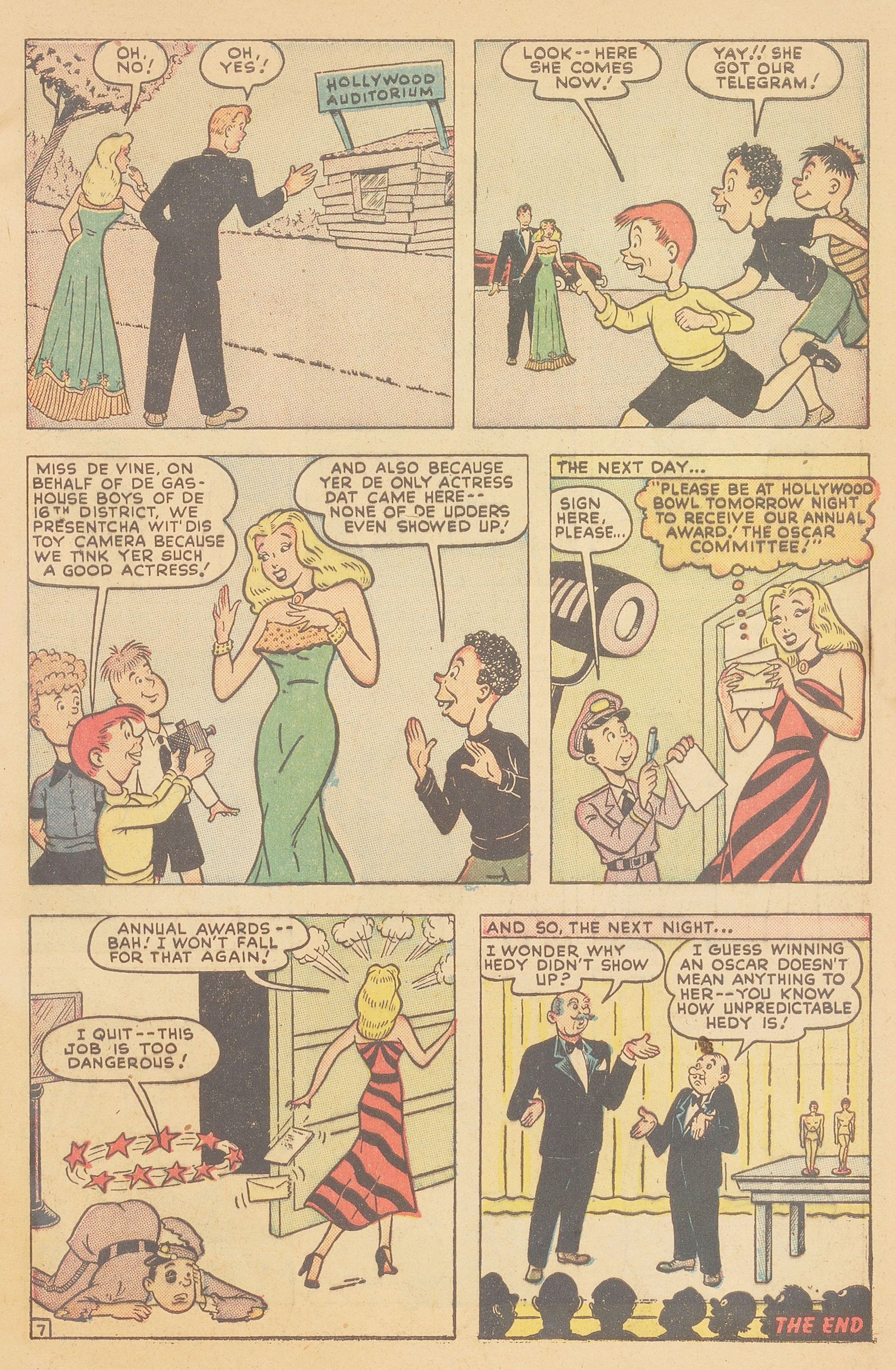 Read online Hedy Of Hollywood Comics comic -  Issue #36 - 9