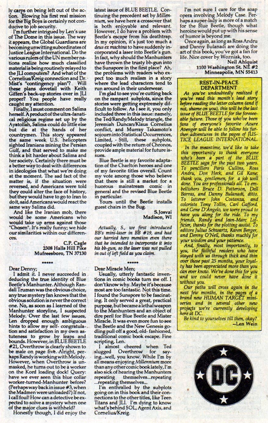 Read online Blue Beetle (1986) comic -  Issue #24 - 25