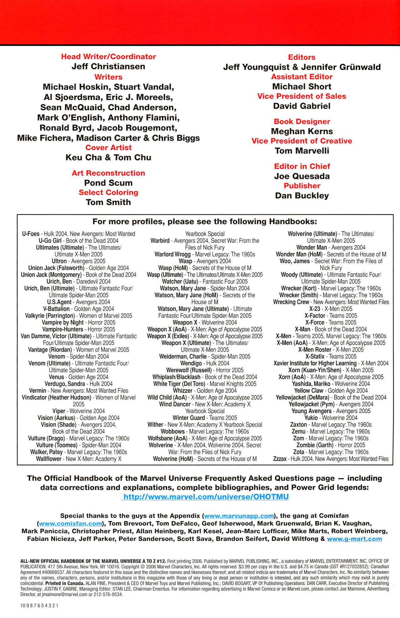 Read online All-New Official Handbook of the Marvel Universe A to Z comic -  Issue #12 - 2