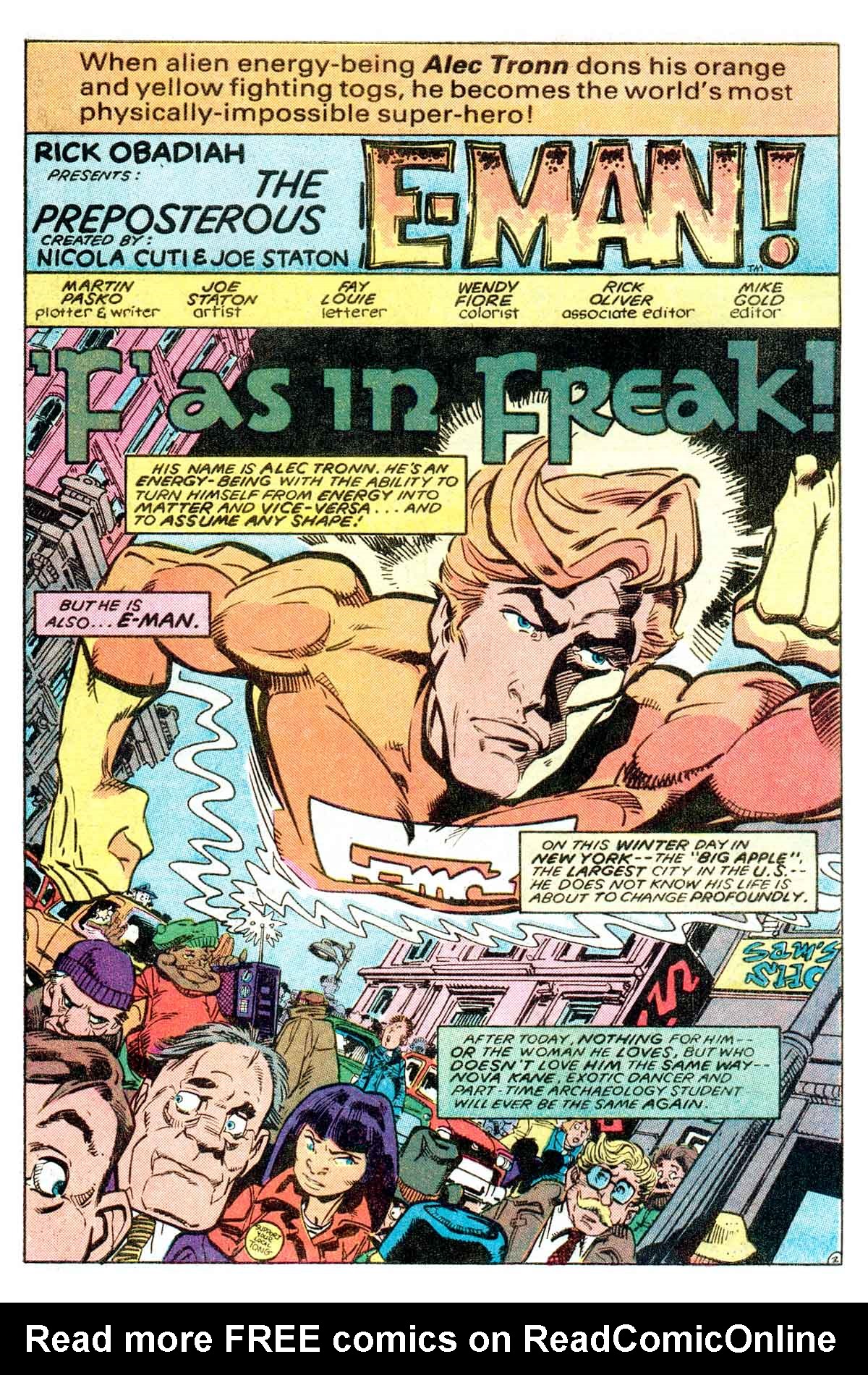 Read online E-Man (1983) comic -  Issue #2 - 4