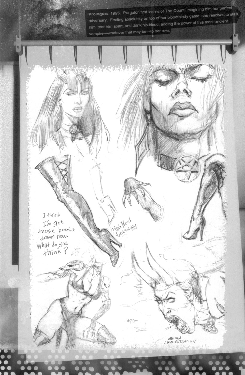 Read online Purgatori: The Dracula Gambit comic -  Issue # _Sketchbook - 9