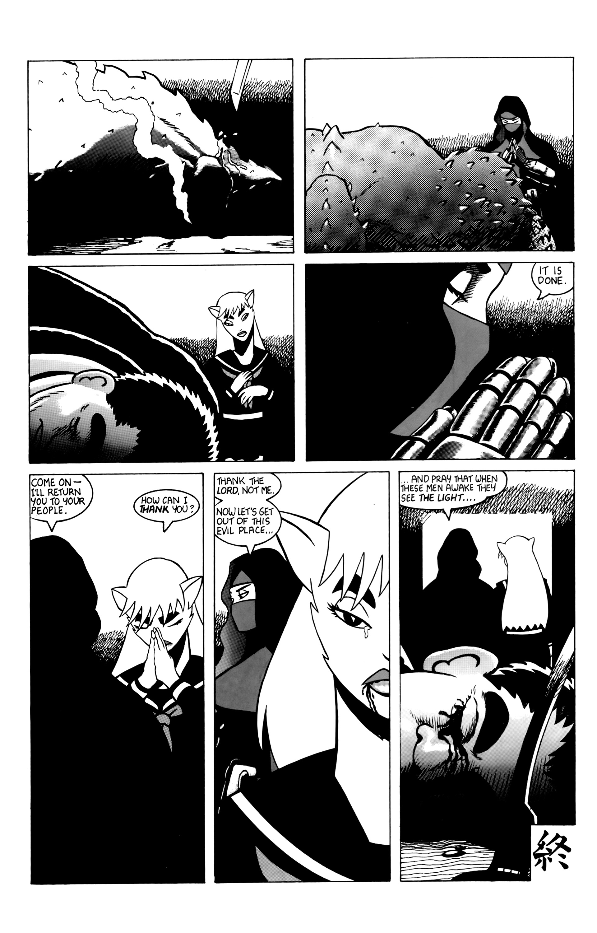 Read online Warrior Nun: Black & White comic -  Issue #7 - 24