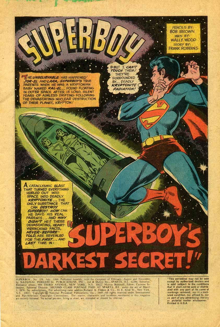 Read online Superboy (1949) comic -  Issue #158 - 2