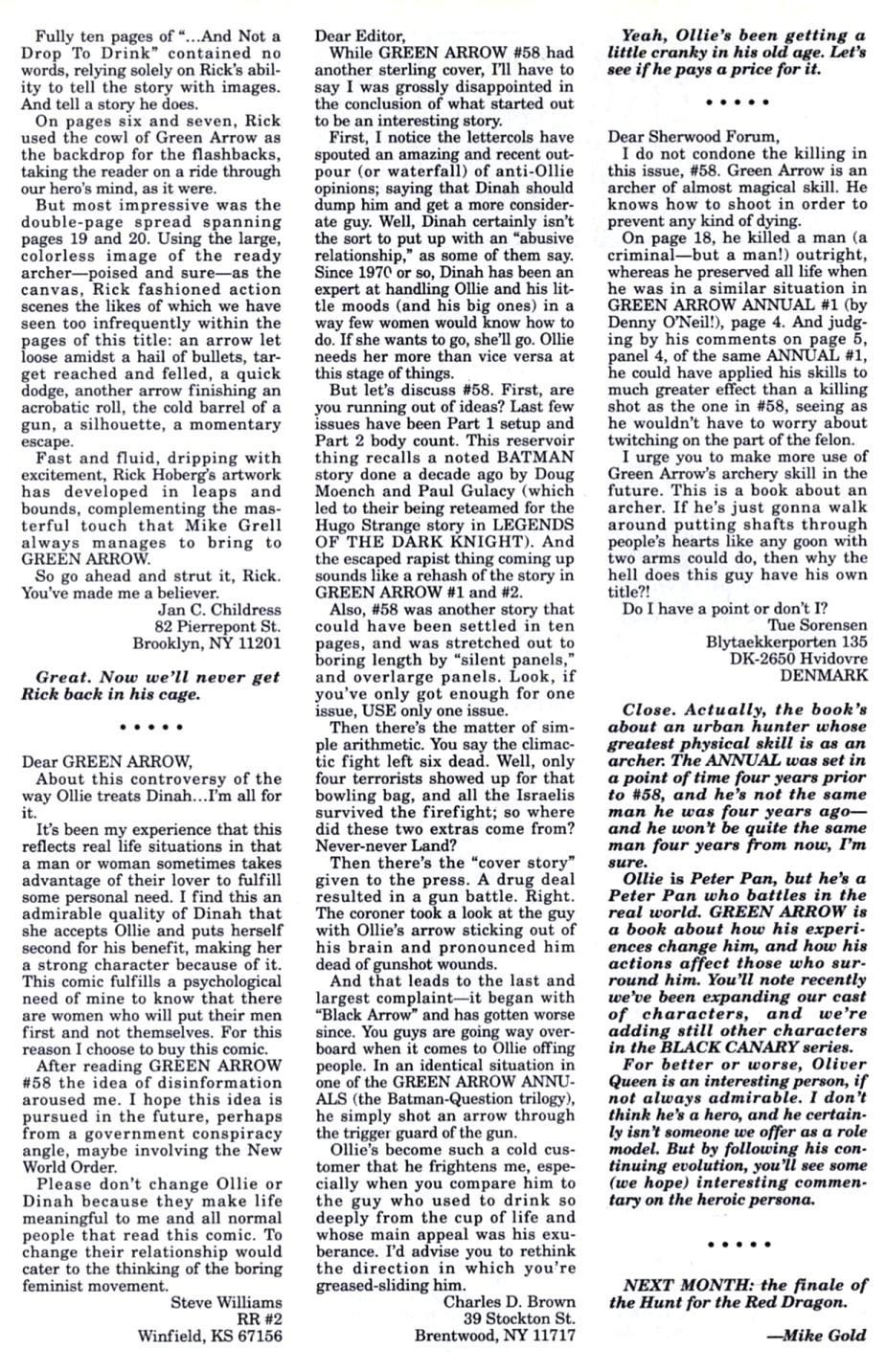 Read online Green Arrow (1988) comic -  Issue #65 - 26