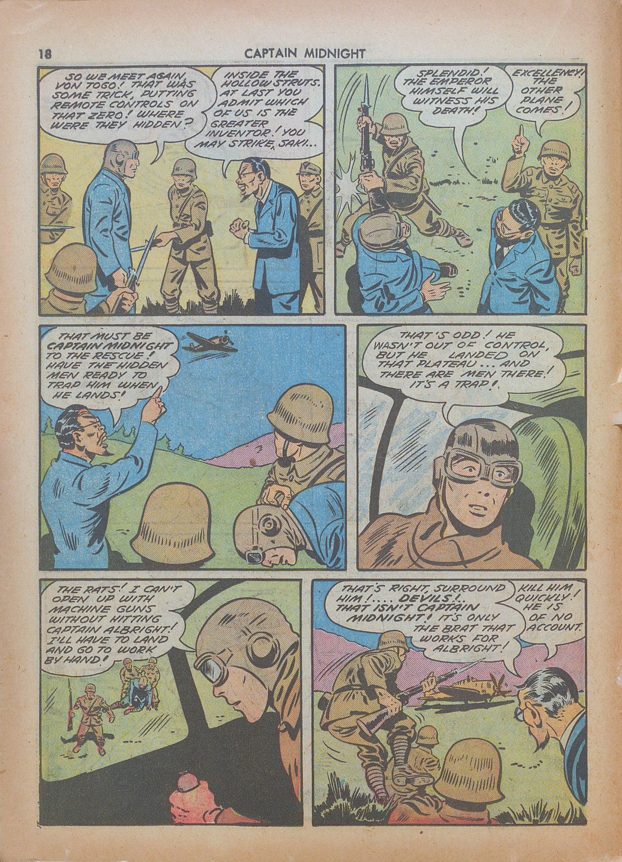 Read online Captain Midnight (1942) comic -  Issue #7 - 18
