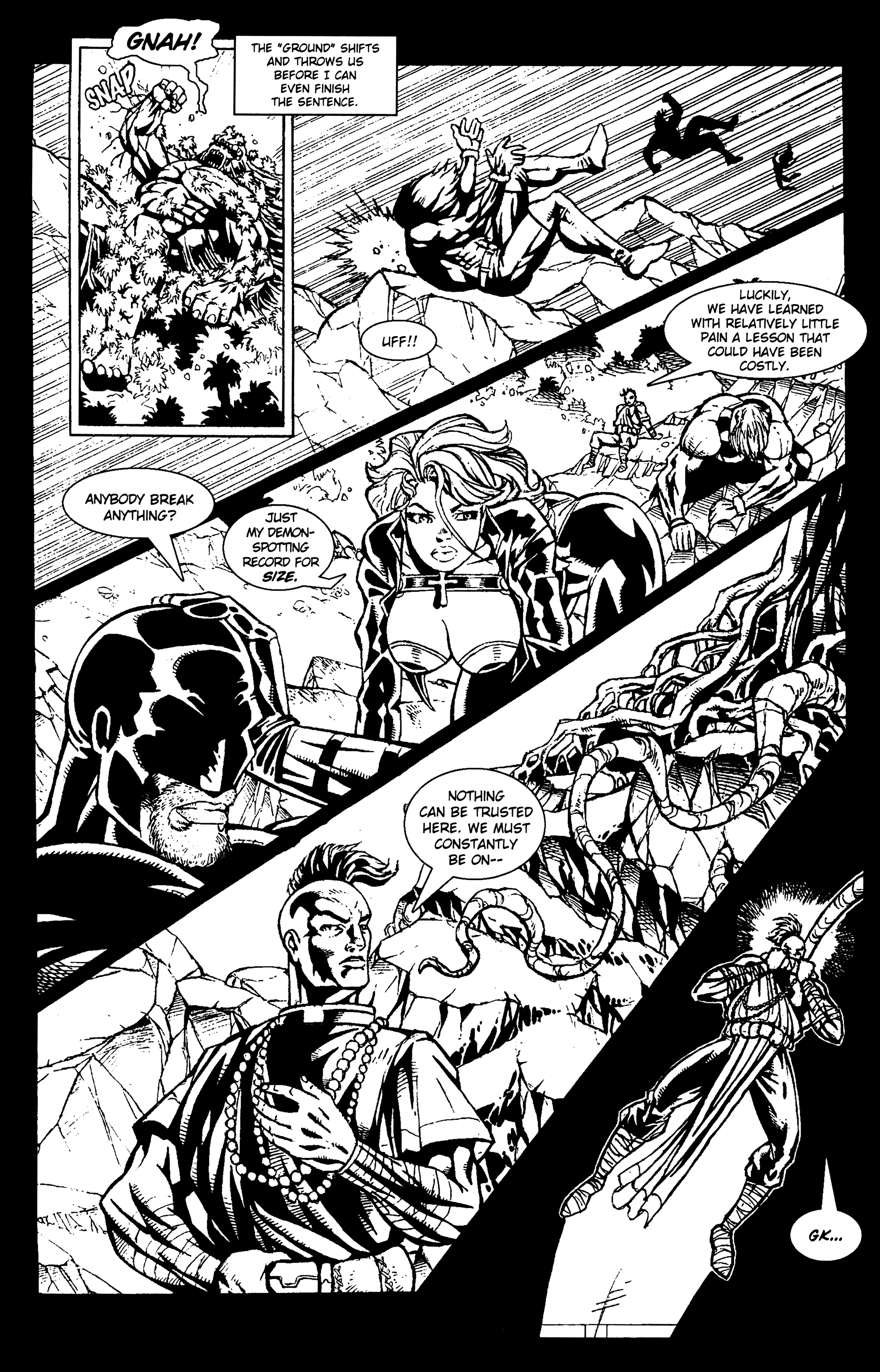 Read online Warrior Nun: Black & White comic -  Issue #11 - 16