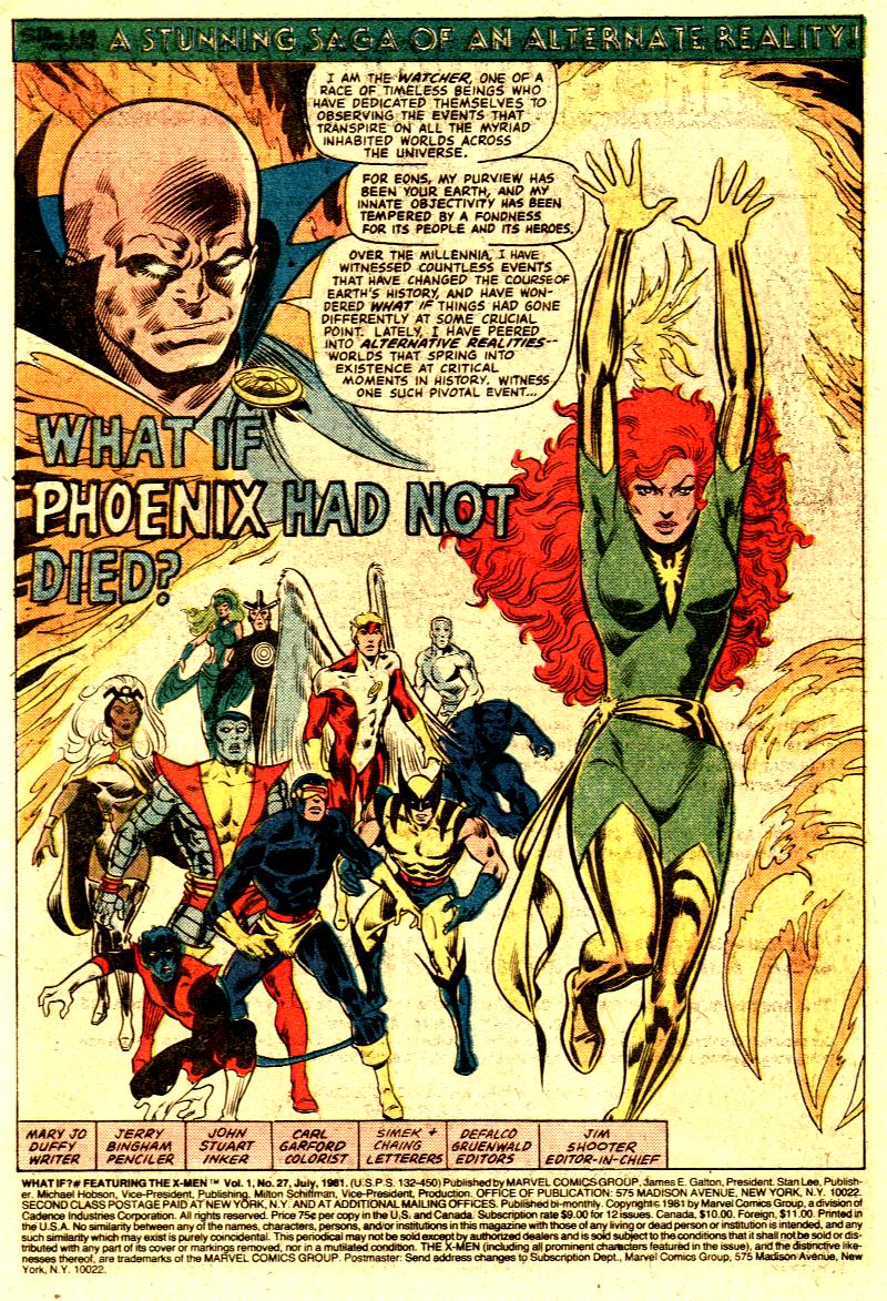 Read online What If? (1977) comic -  Issue #27 - Phoenix had not died - 2