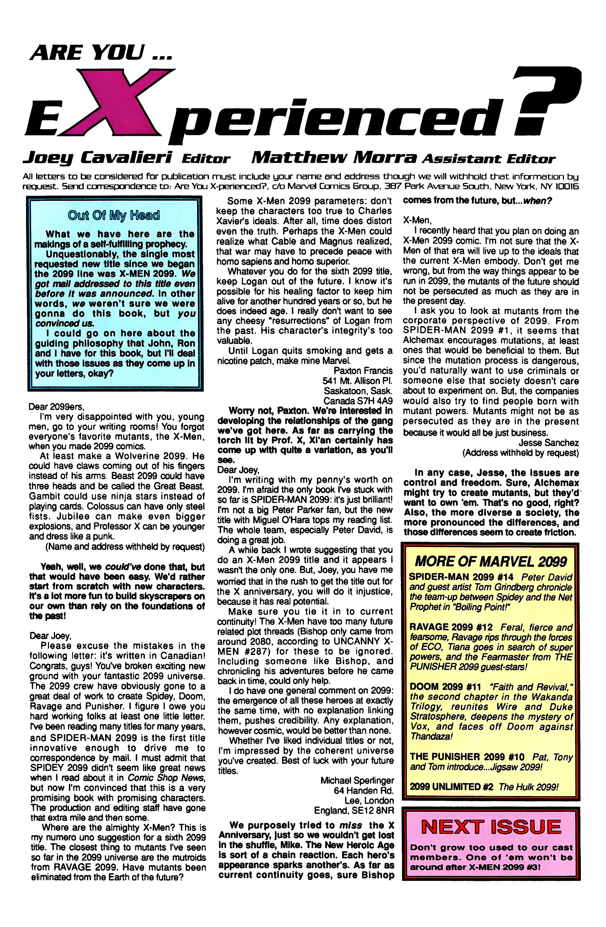 Read online X-Men 2099 comic -  Issue #2 - 33