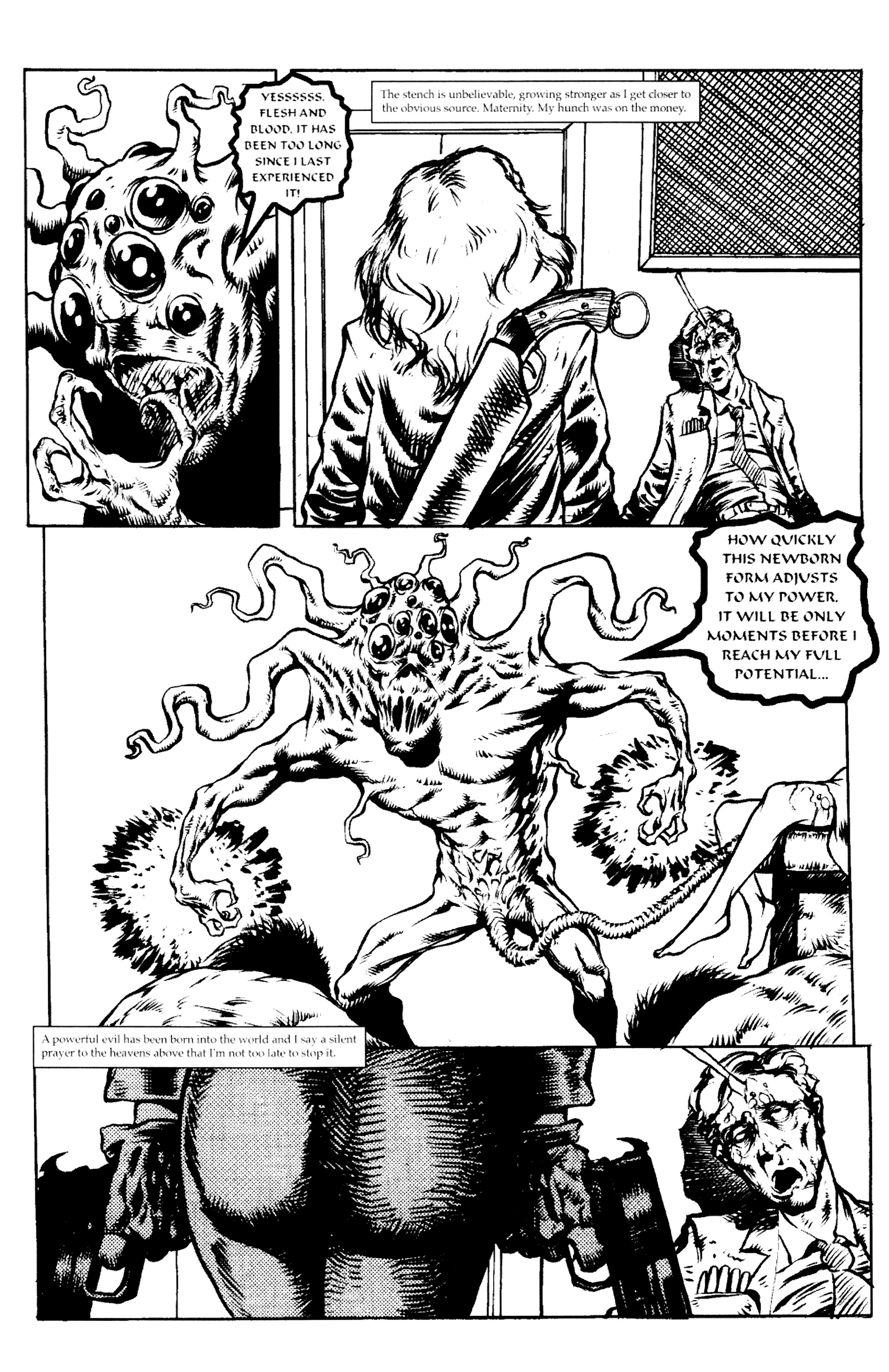 Read online Warrior Nun: Black & White comic -  Issue #4 - 23