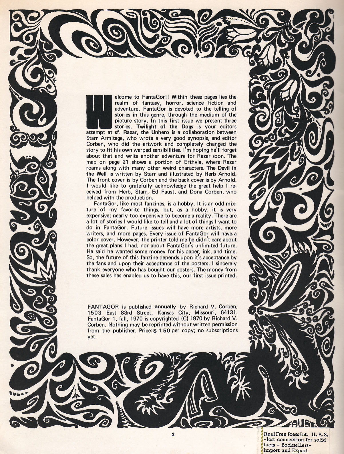 Read online Fantagor comic -  Issue #1 - 2