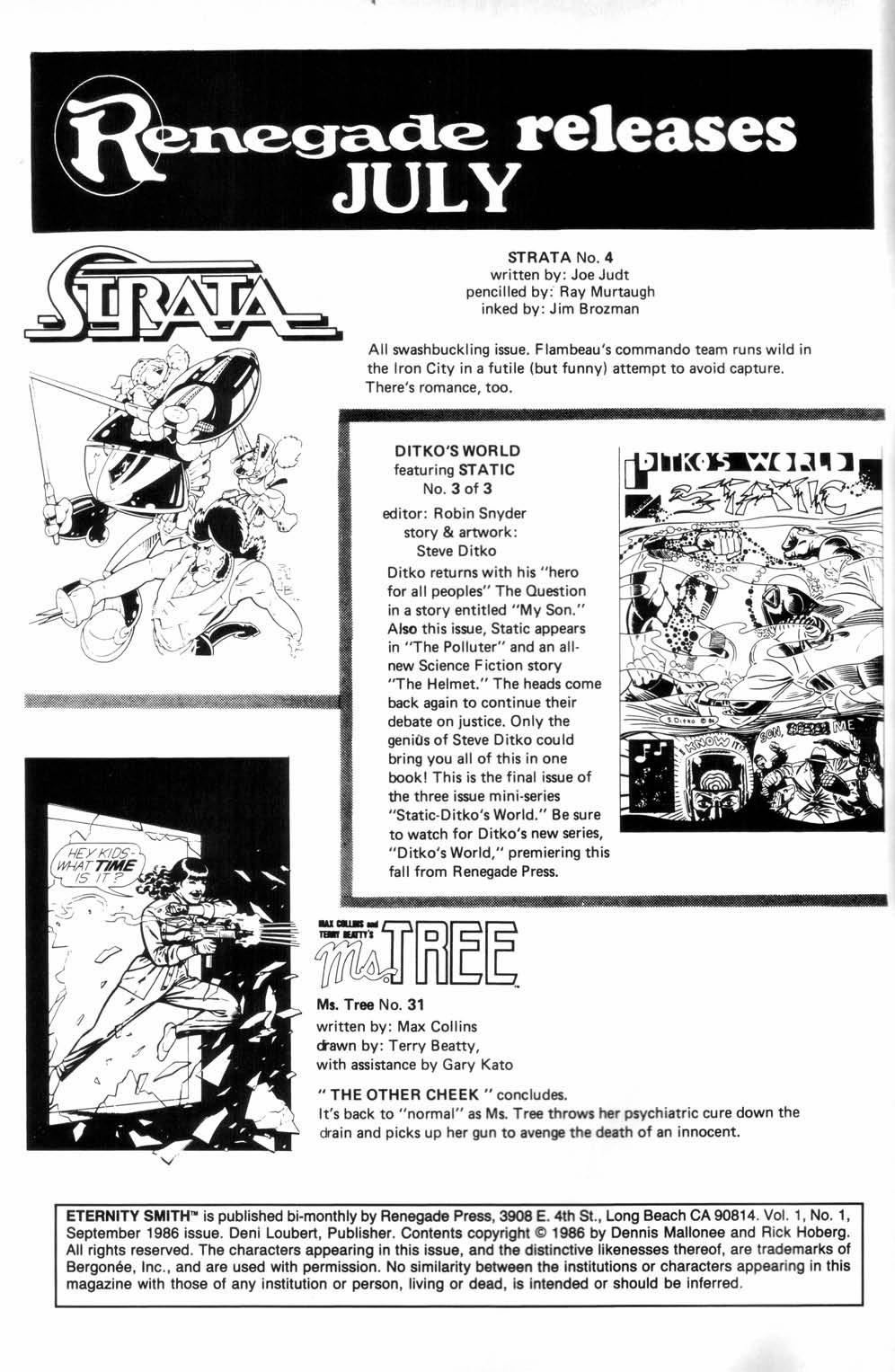 Read online Eternity Smith comic -  Issue #1 - 2
