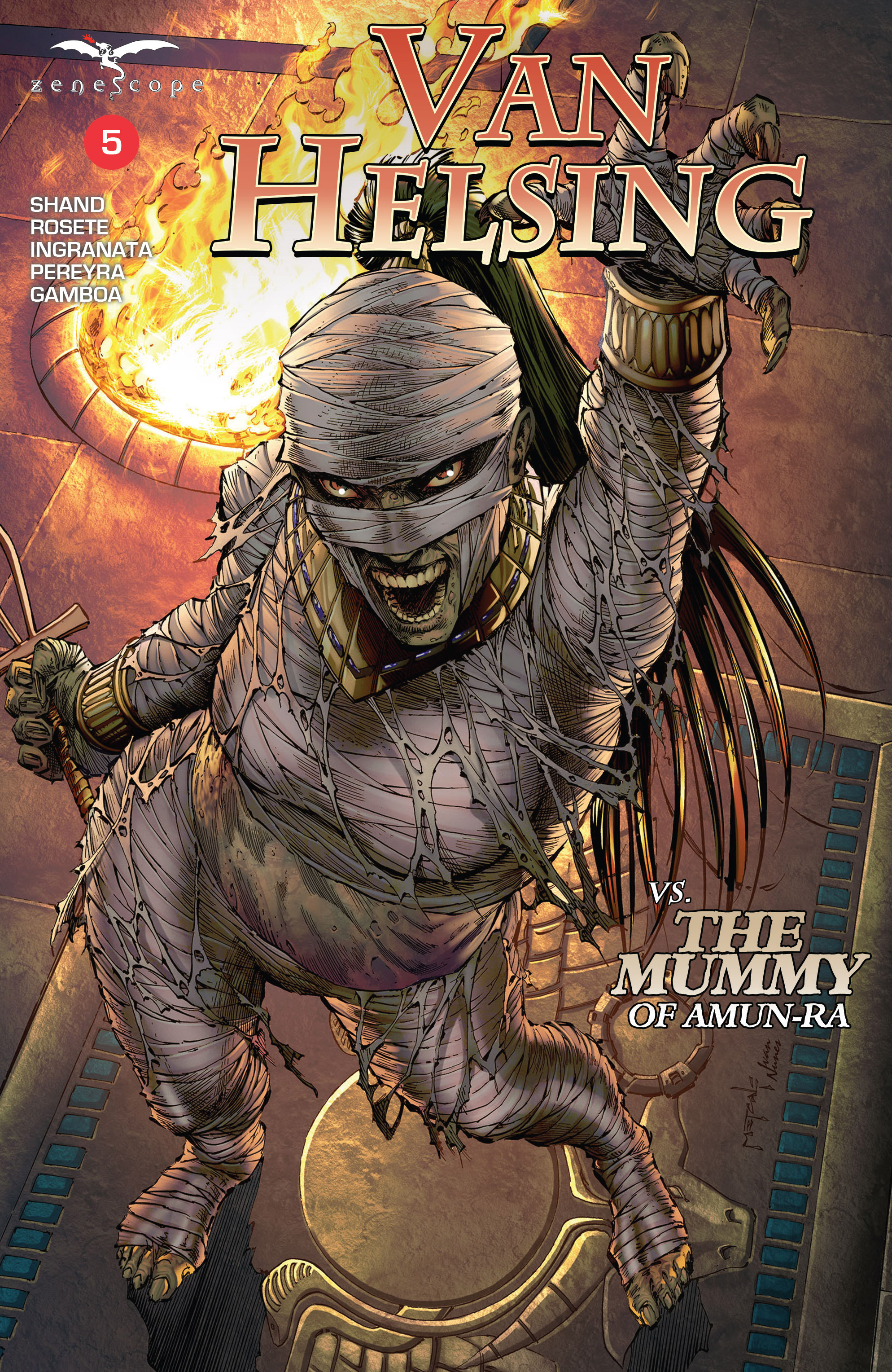 Read online Van Helsing vs The Mummy of Amun-Ra comic -  Issue #5 - 1