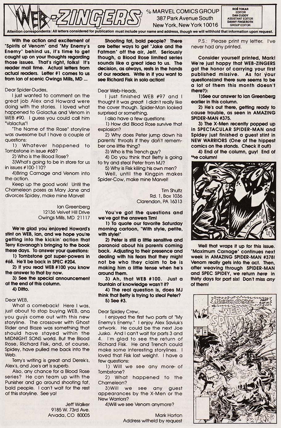 Read online Web of Spider-Man (1985) comic -  Issue #101 - 25