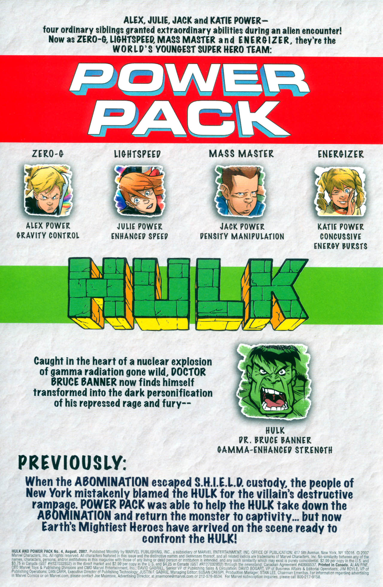 Read online Hulk and Power Pack comic -  Issue #4 - 4