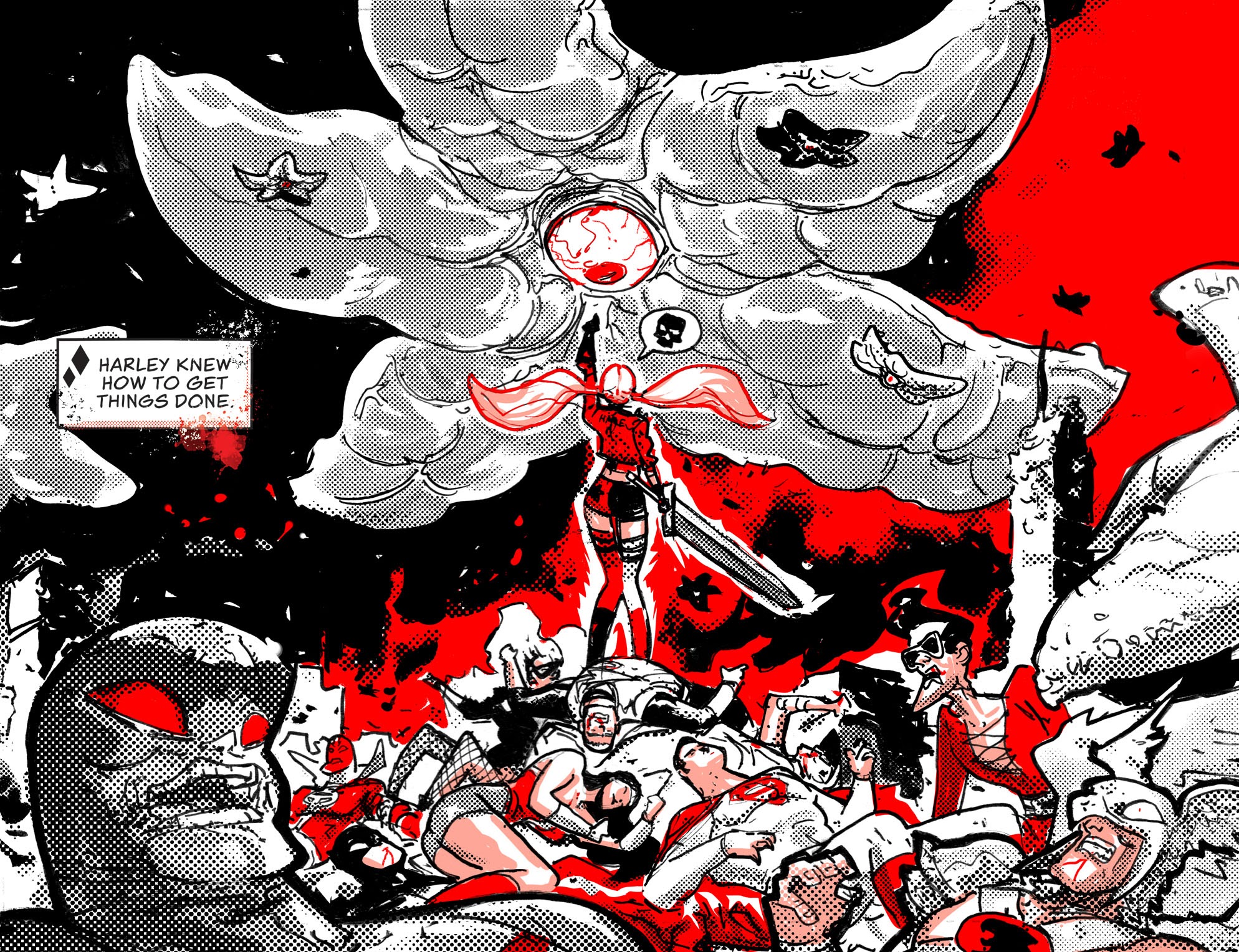 Read online Harley Quinn Black   White   Red comic -  Issue #5 - 16