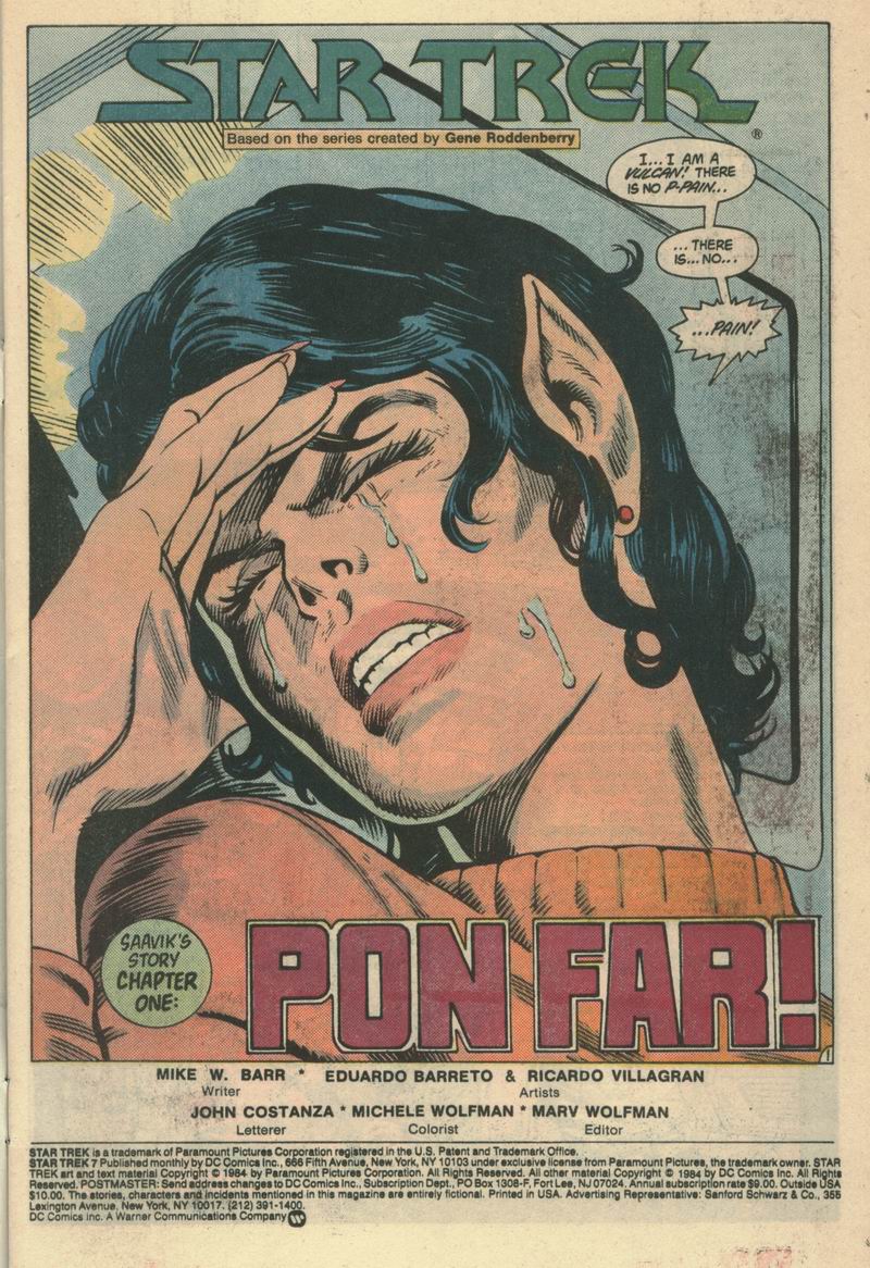 Read online Star Trek (1984) comic -  Issue #7 - 2