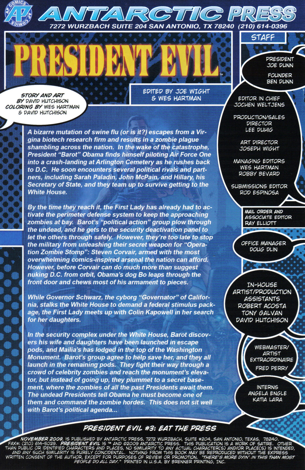 Read online President Evil comic -  Issue #3 - 2