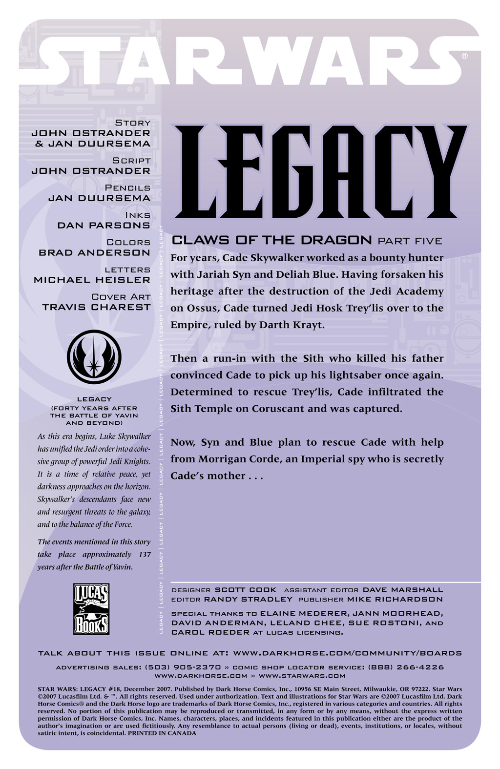 Read online Star Wars: Legacy (2006) comic -  Issue #18 - 2