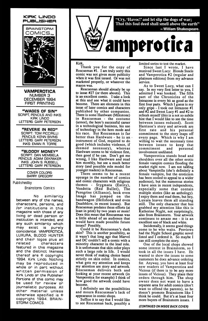 Read online Vamperotica comic -  Issue #3 - 2