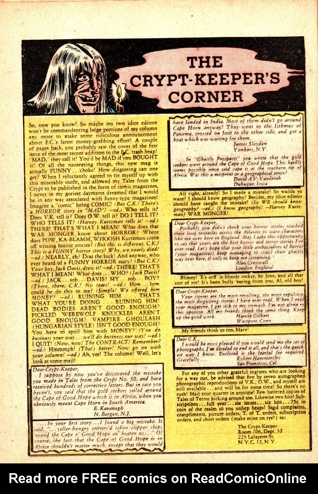 Read online Tales From The Crypt (1950) comic -  Issue #32 - 21