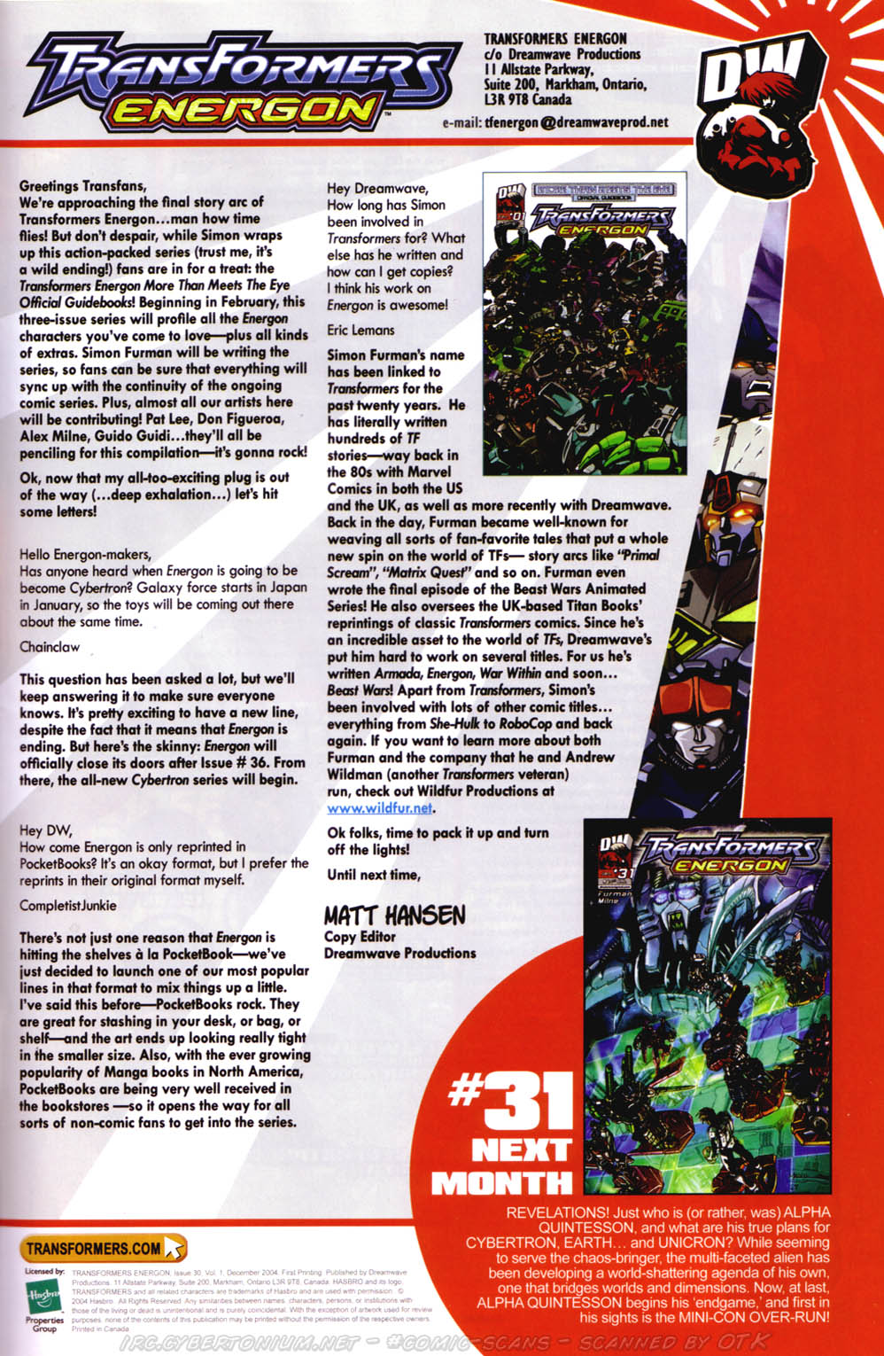 Read online Transformers Energon comic -  Issue #30 - 24