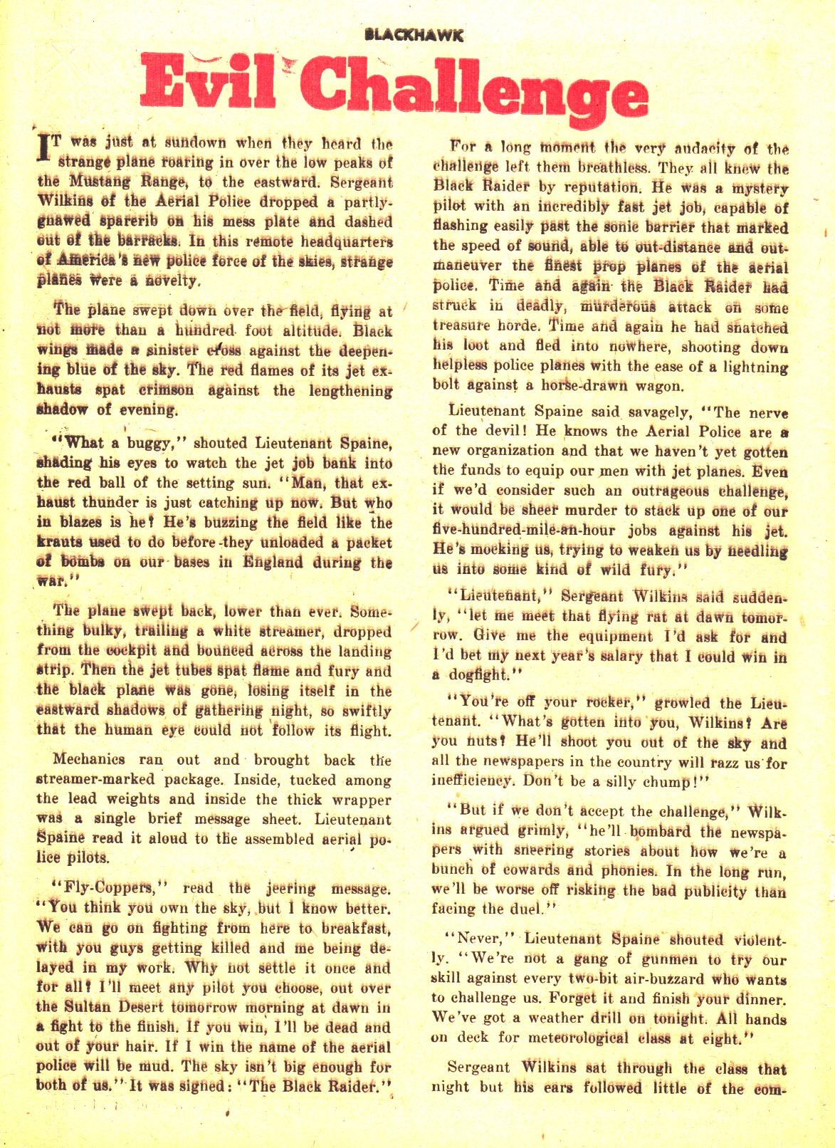 Read online Blackhawk (1957) comic -  Issue #35 - 40