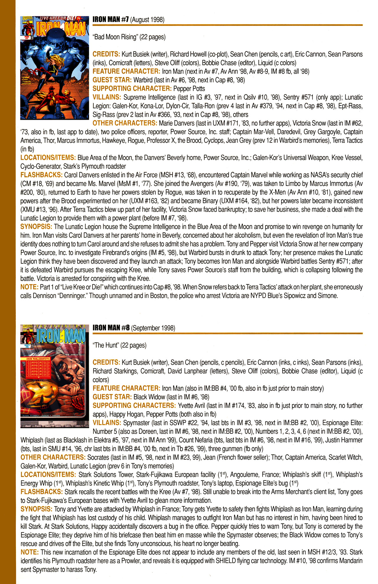 Read online Official Index to the Marvel Universe comic -  Issue #10 - 30