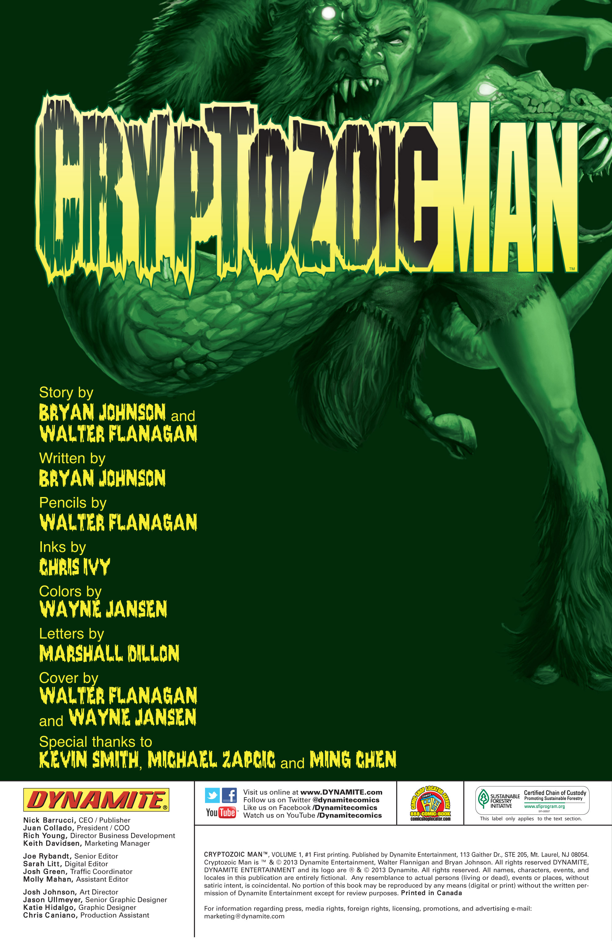 Read online Cryptozoic Man comic -  Issue #1 - 2