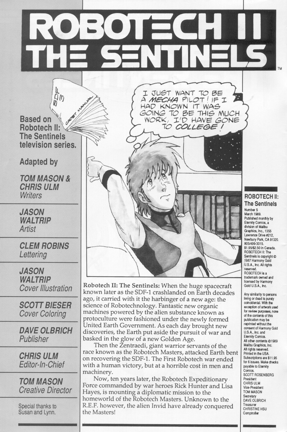 Robotech II: The Sentinels issue Robotech II: The Sentinels Book 1 Issue #5 - Page 2