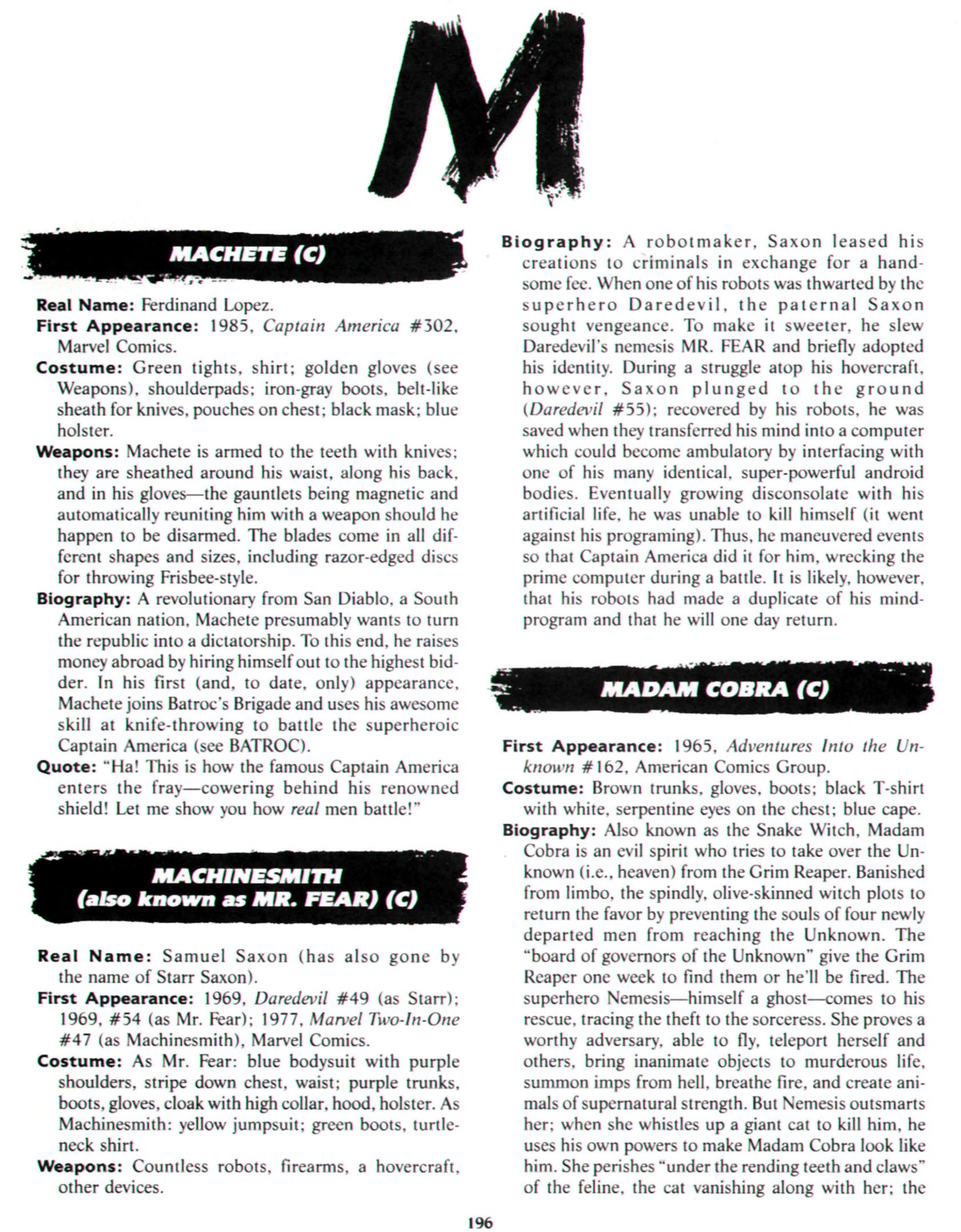 Read online The Encyclopedia of Super Villains comic -  Issue # TPB (Part 1) - 222