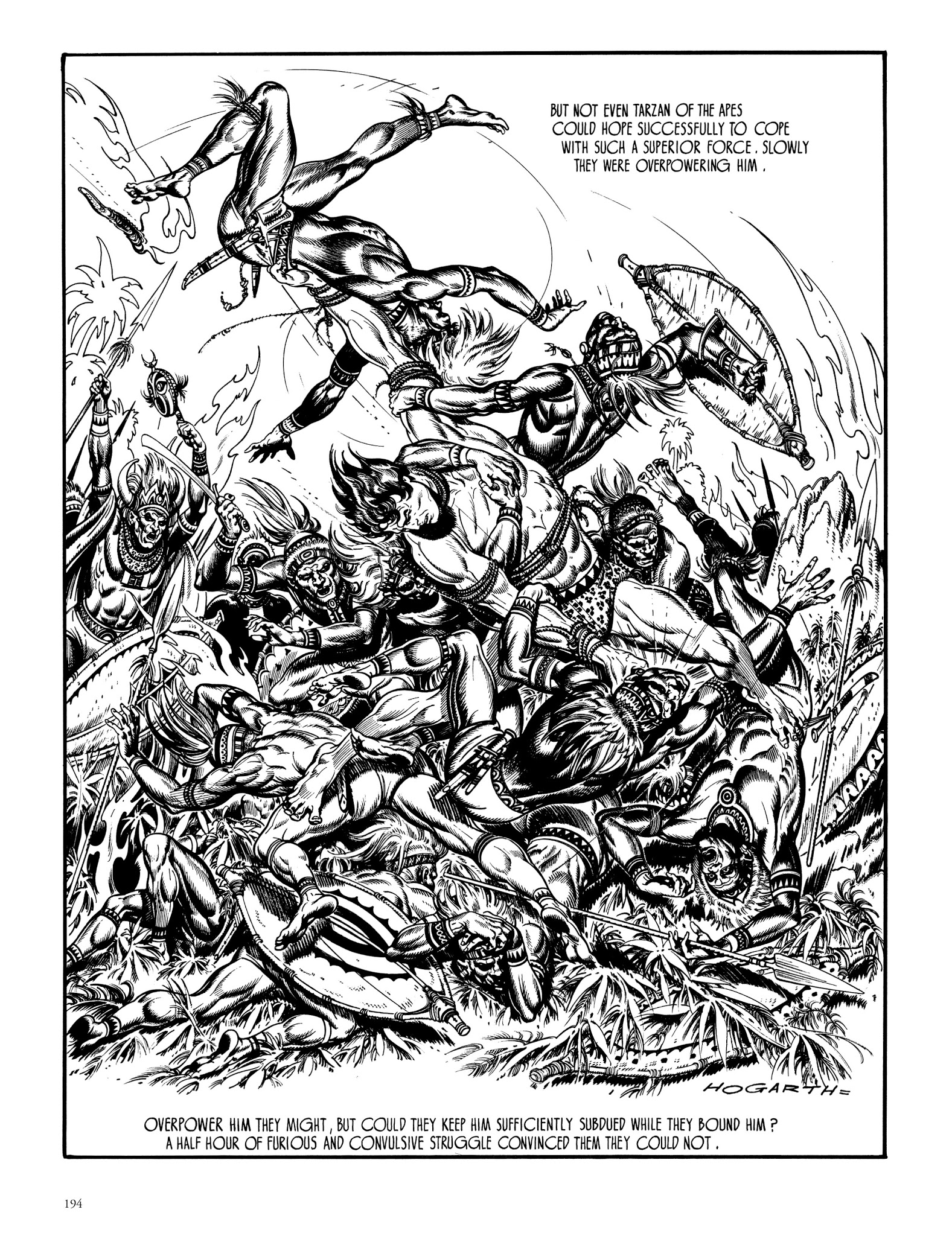 Read online Edgar Rice Burroughs' Tarzan: Burne Hogarth's Lord of the Jungle comic -  Issue # TPB - 193