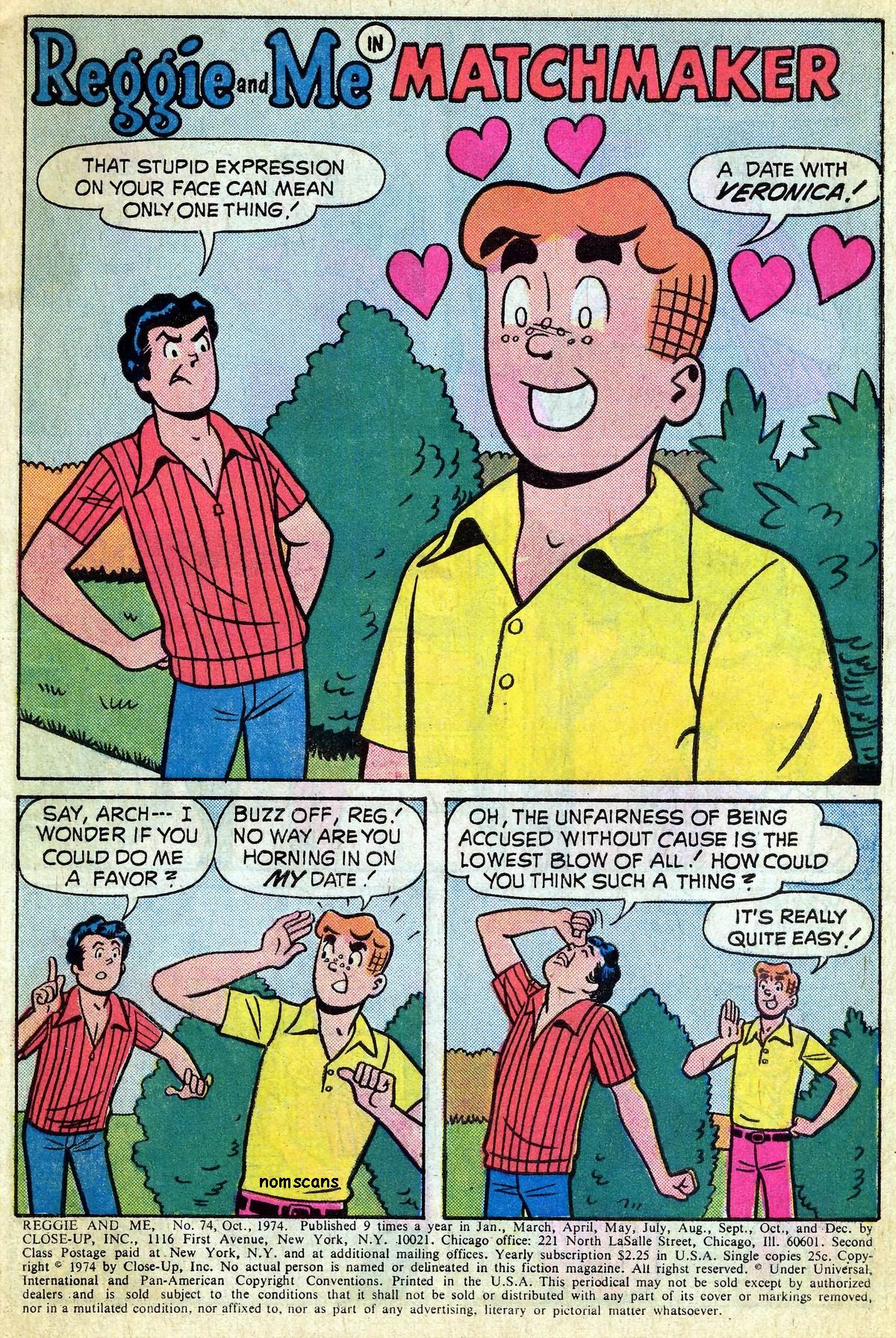Read online Reggie and Me (1966) comic -  Issue #74 - 2
